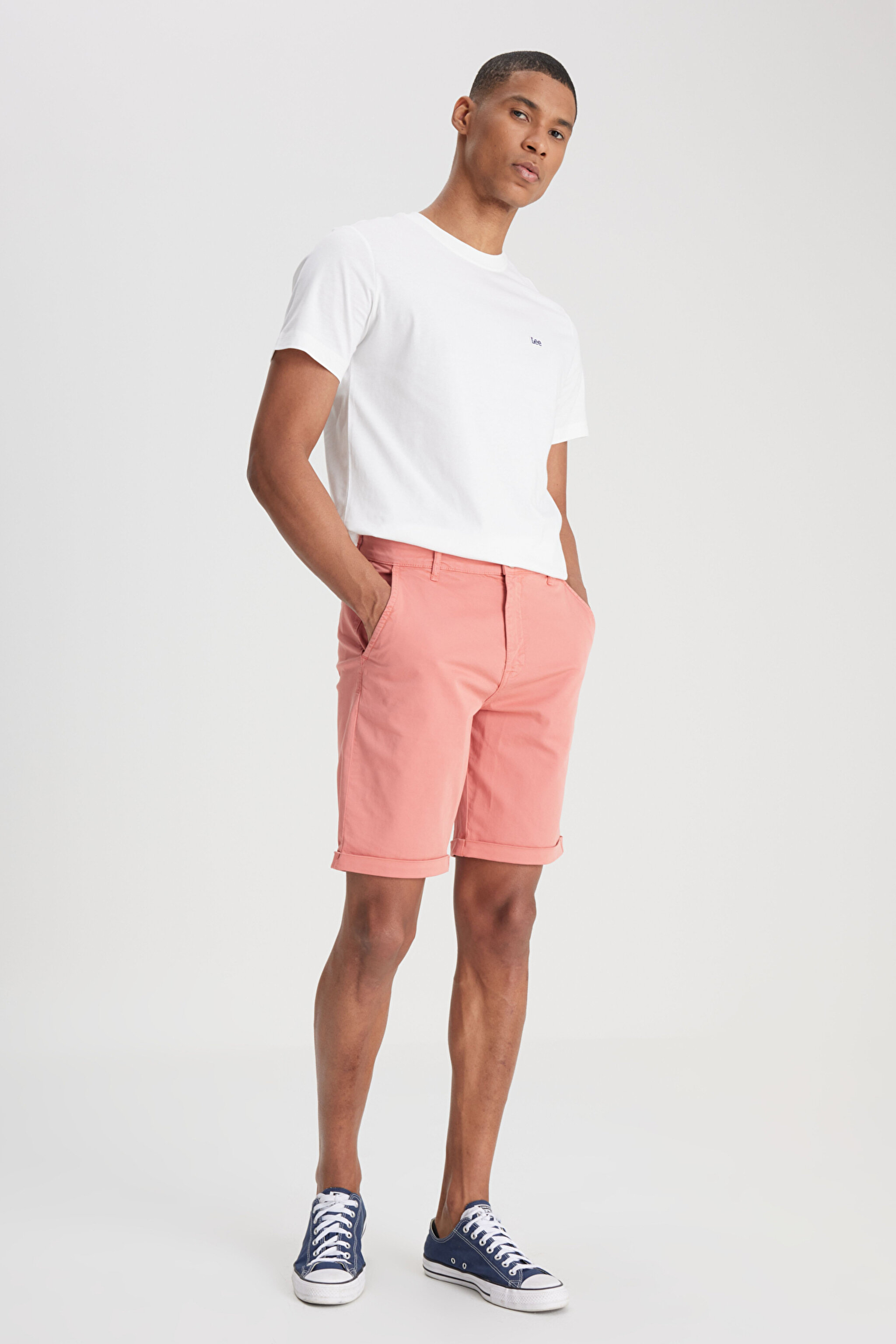 Regular Fit Normal Kesim  Normal Bel Kırmızı Şort - Red-L231145600 (görsel 2)