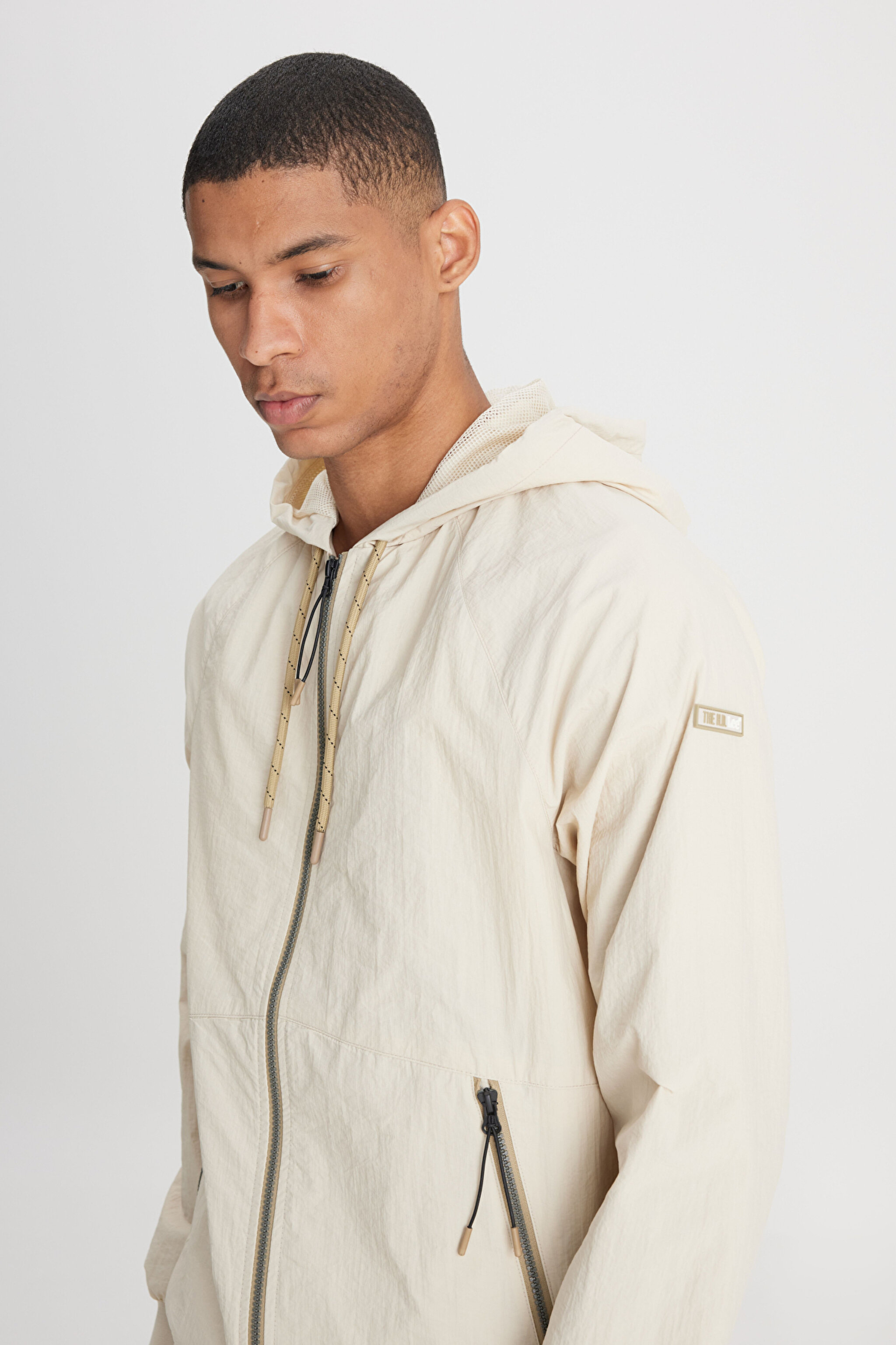 Regular Fit Normal Kesim Kapüşonlu Taş Rengi Mont Ceket - Stone-L231225013 (görsel 5)