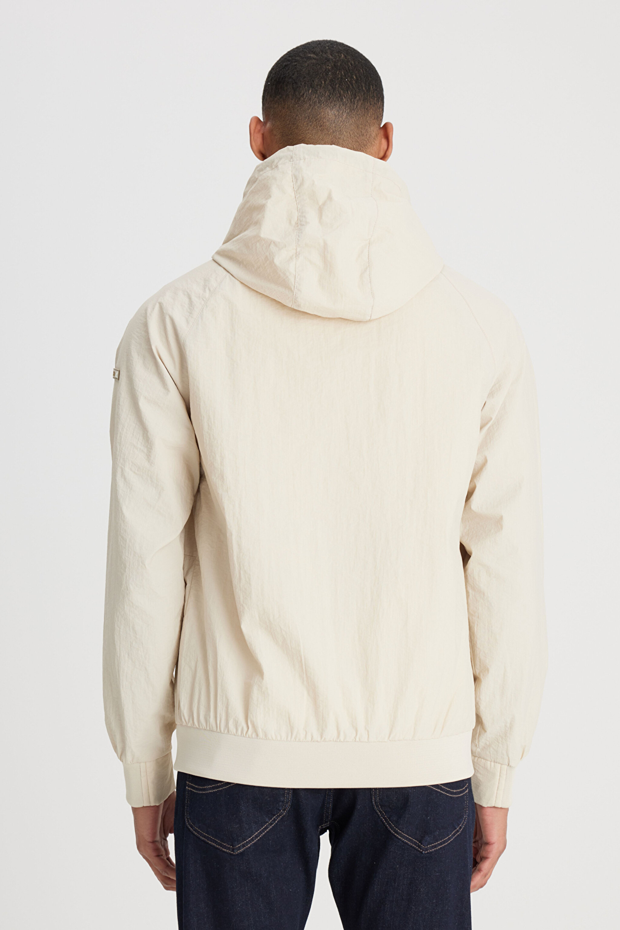 Regular Fit Normal Kesim Kapüşonlu Taş Rengi Mont Ceket - Stone-L231225013 (görsel 7)
