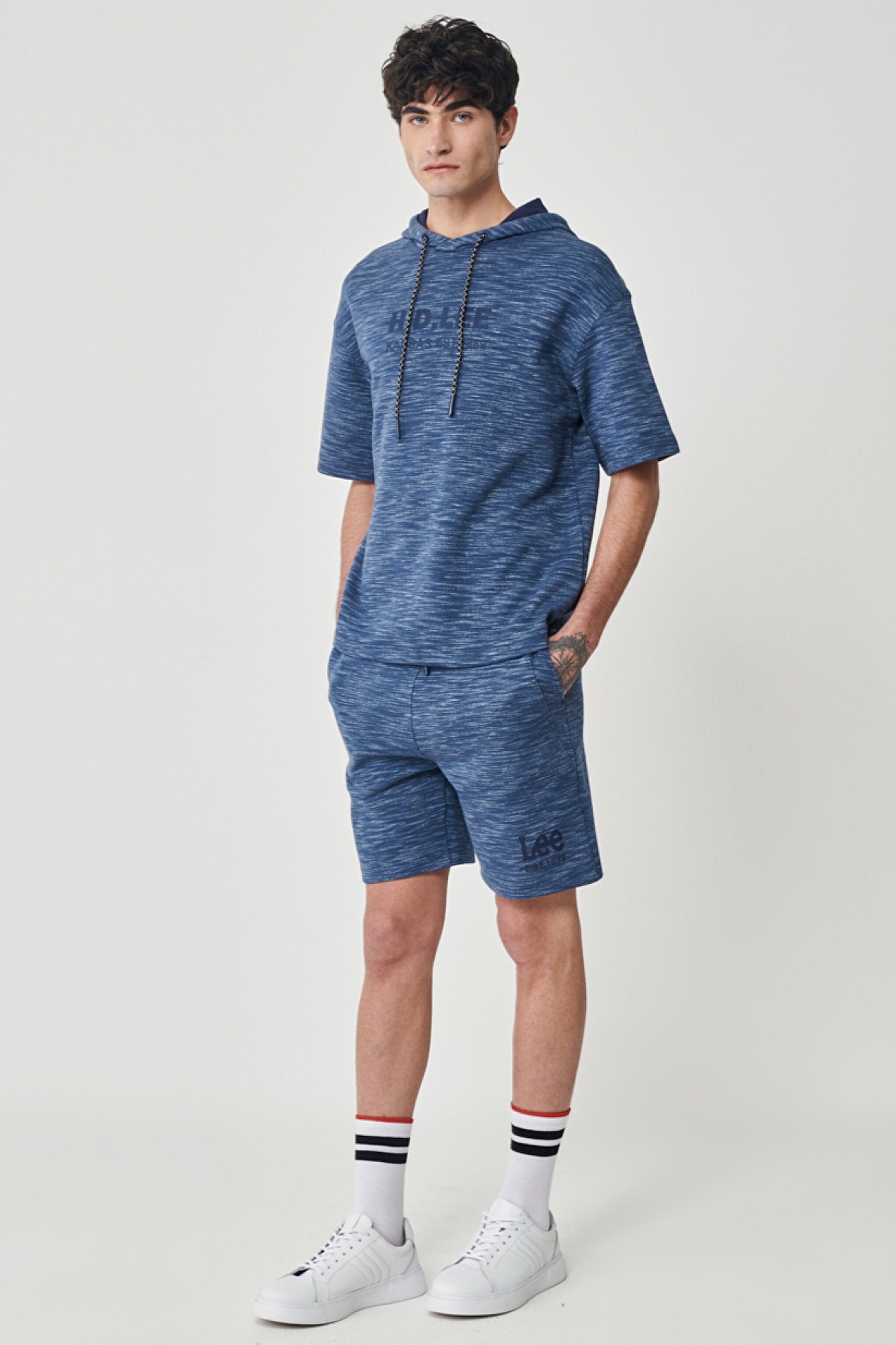 Regular Fit Normal Kesim Normal Bel Lacivert Sweat Şort - Navy-L231246410 (görsel 2)