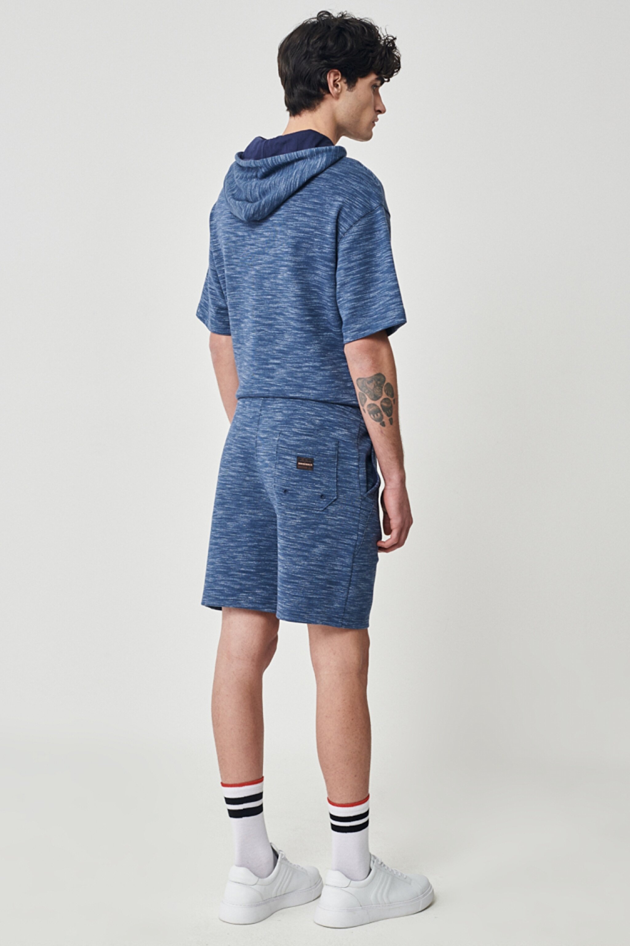 Regular Fit Normal Kesim Normal Bel Lacivert Sweat Şort - Navy-L231246410 (görsel 5)