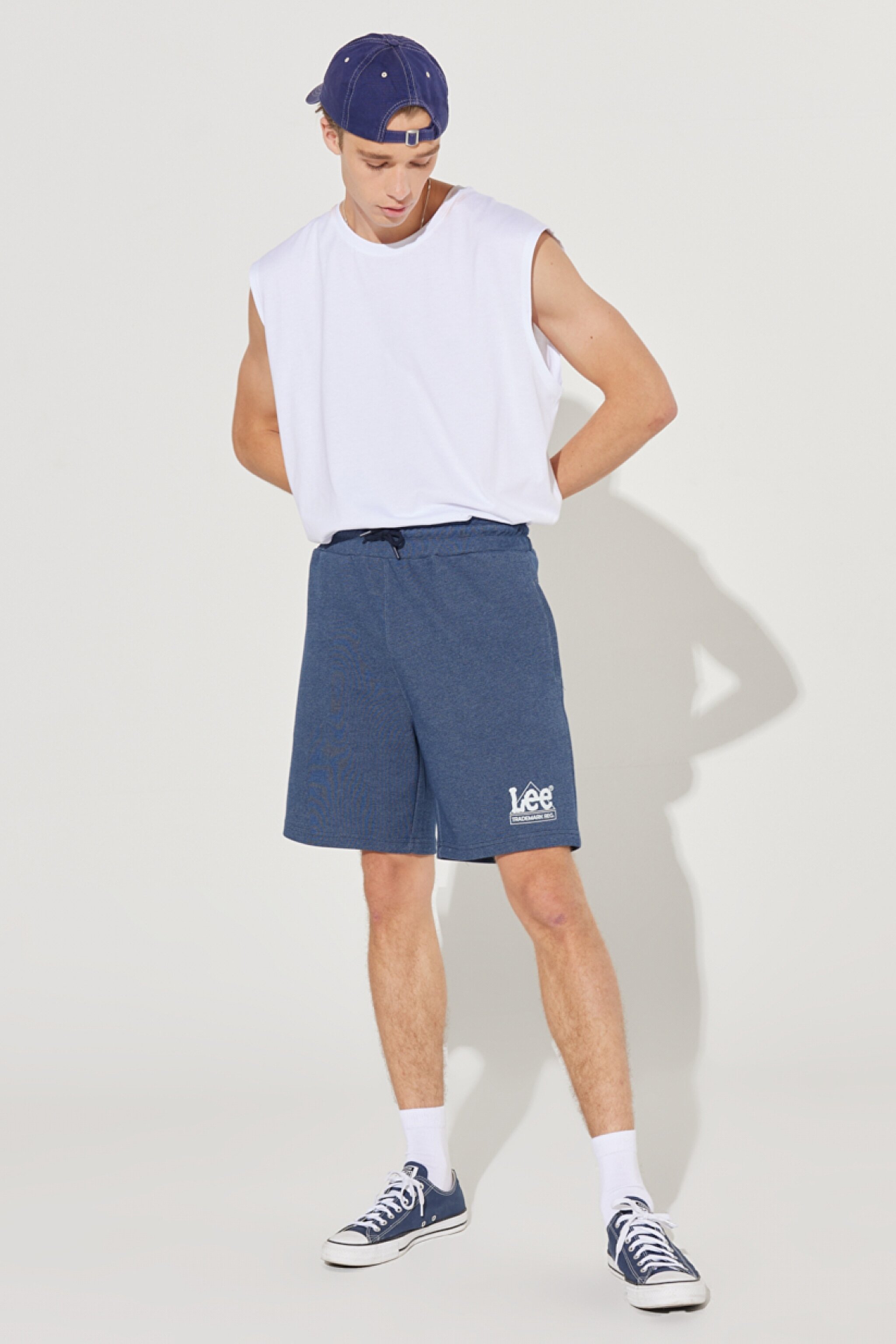 Regular Fit Normal Kesim Lastikli Bel Lacivert Sweat Şort - Navy-L231253410 (görsel 4)