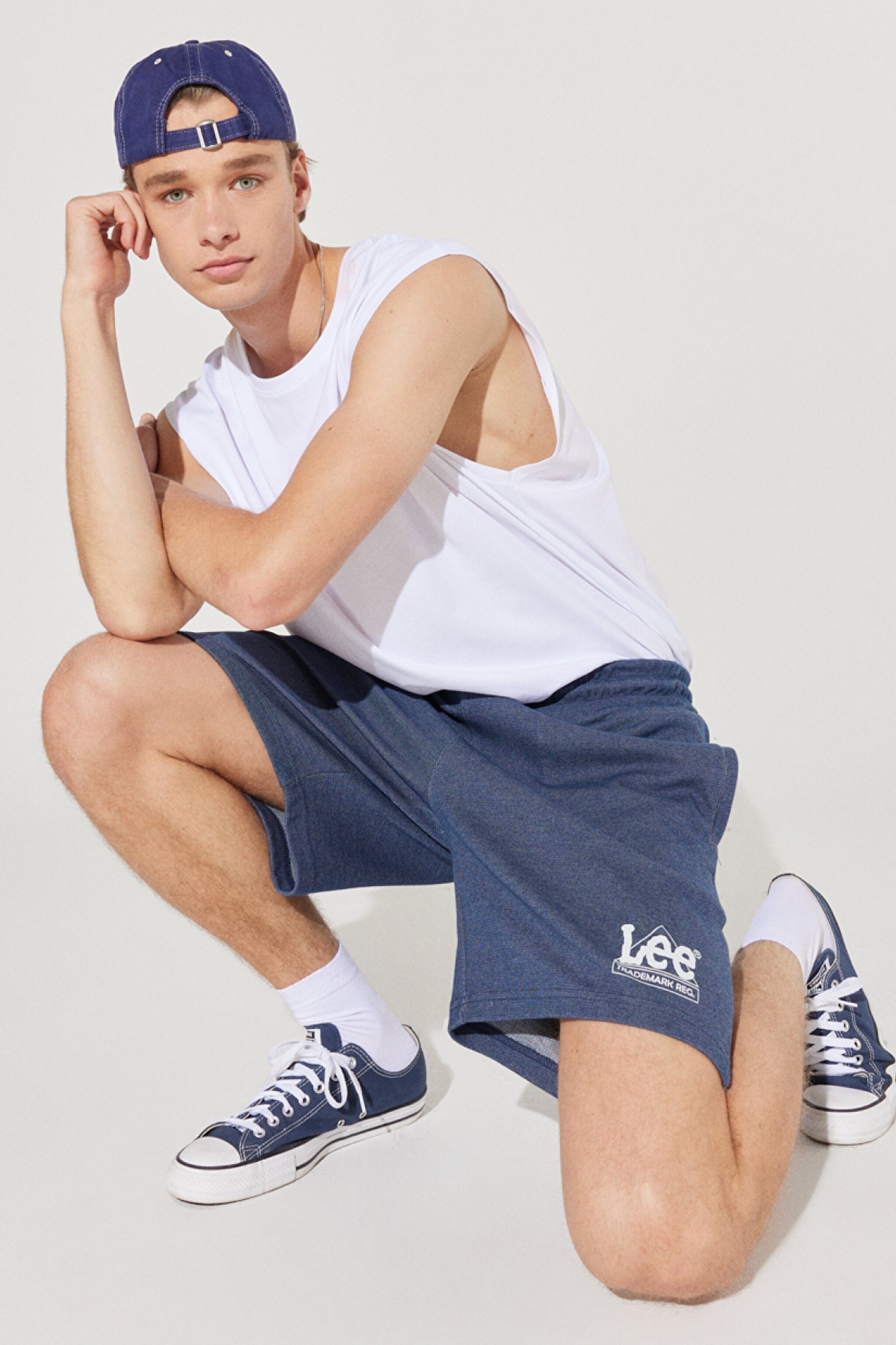 Regular Fit Normal Kesim Lastikli Bel Lacivert Sweat Şort - Navy-L231253410 (görsel 6)