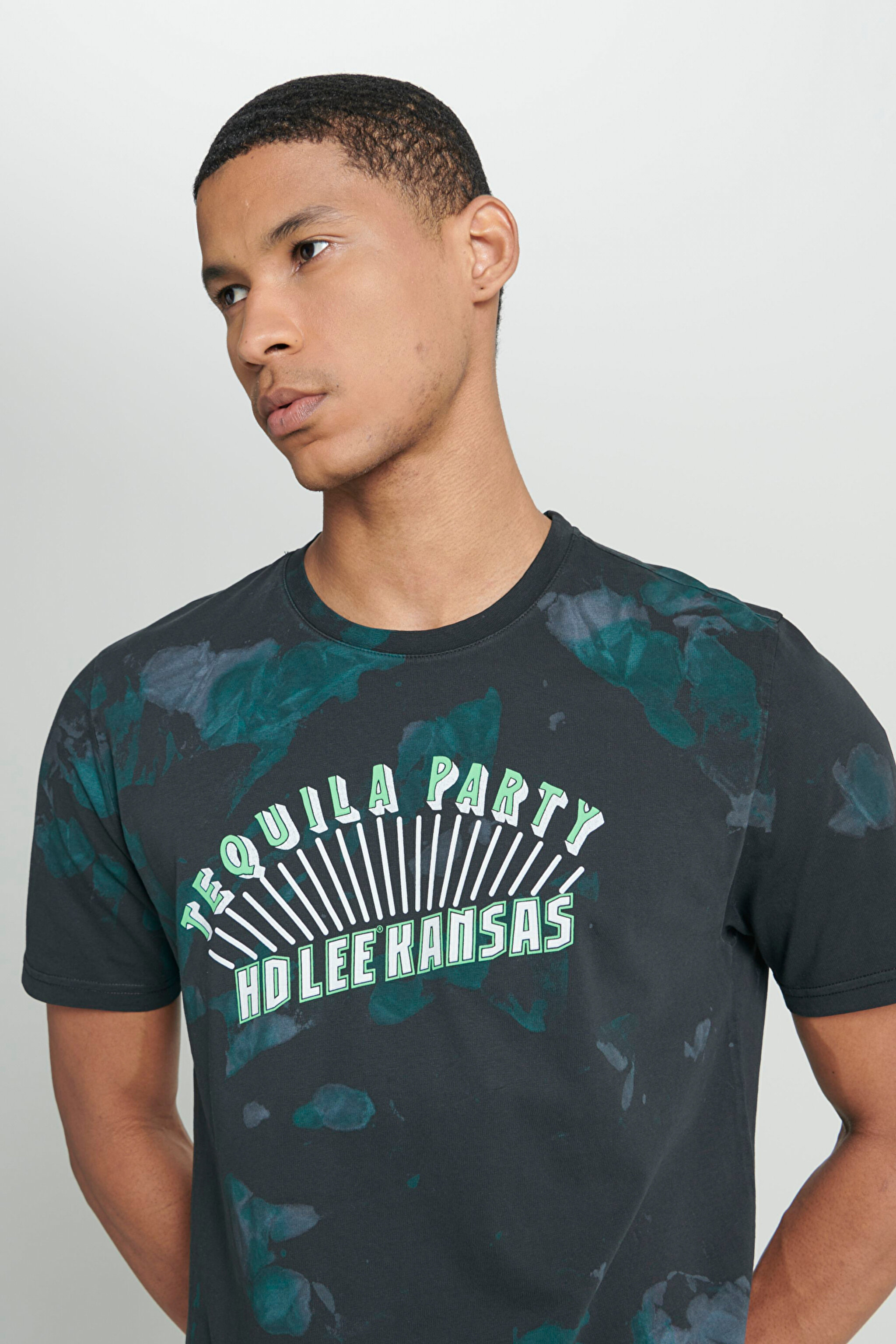 Regular Fit Normal Kesim %100 Pamuk Bisiklet Yaka Siyah Tişört - Black-L231289001 (görsel 4)
