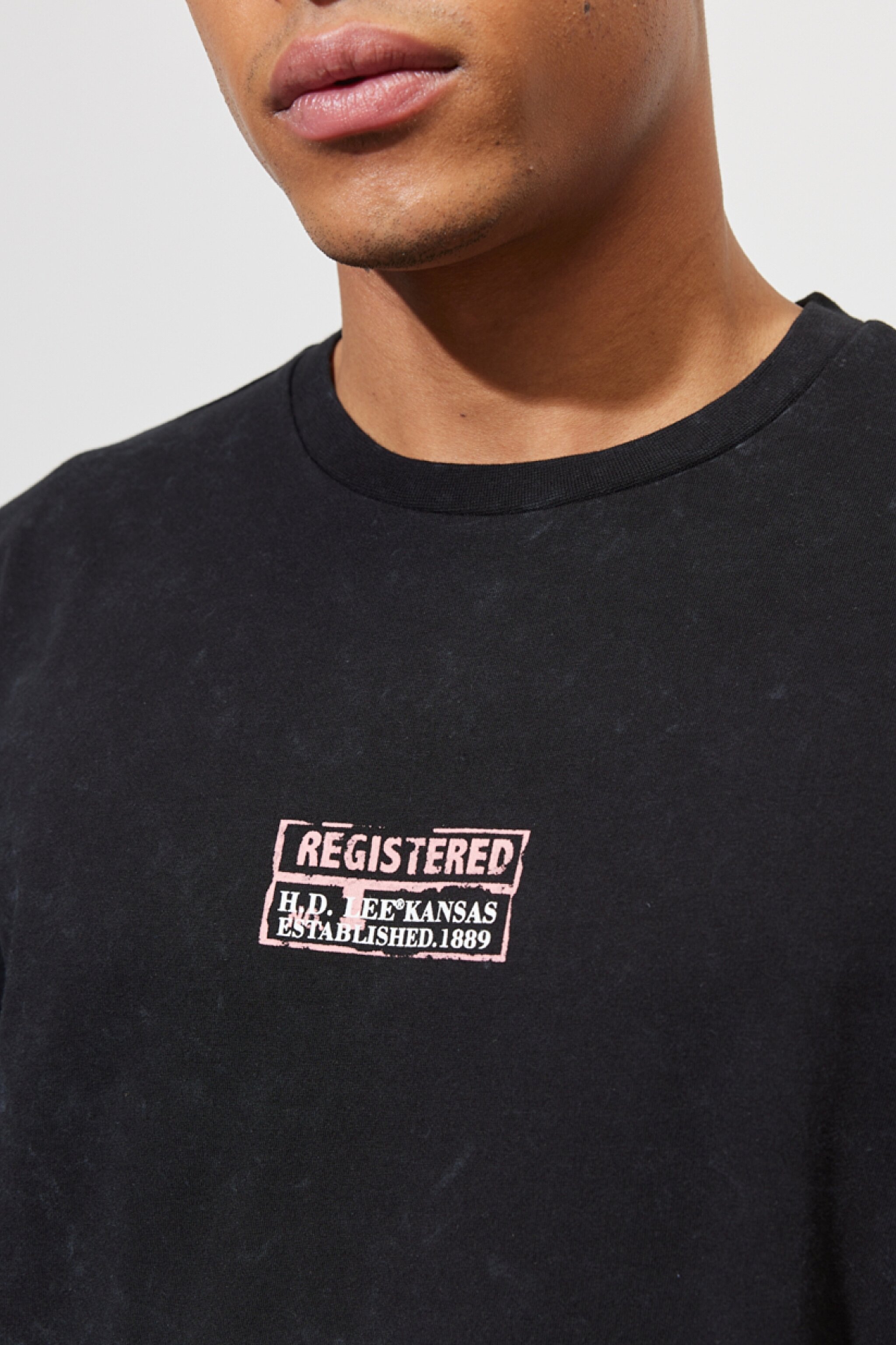 Regular Fit Normal Kesim %100 Pamuk Bisiklet Yaka Siyah Tişört - Black-L231307001 (görsel 5)