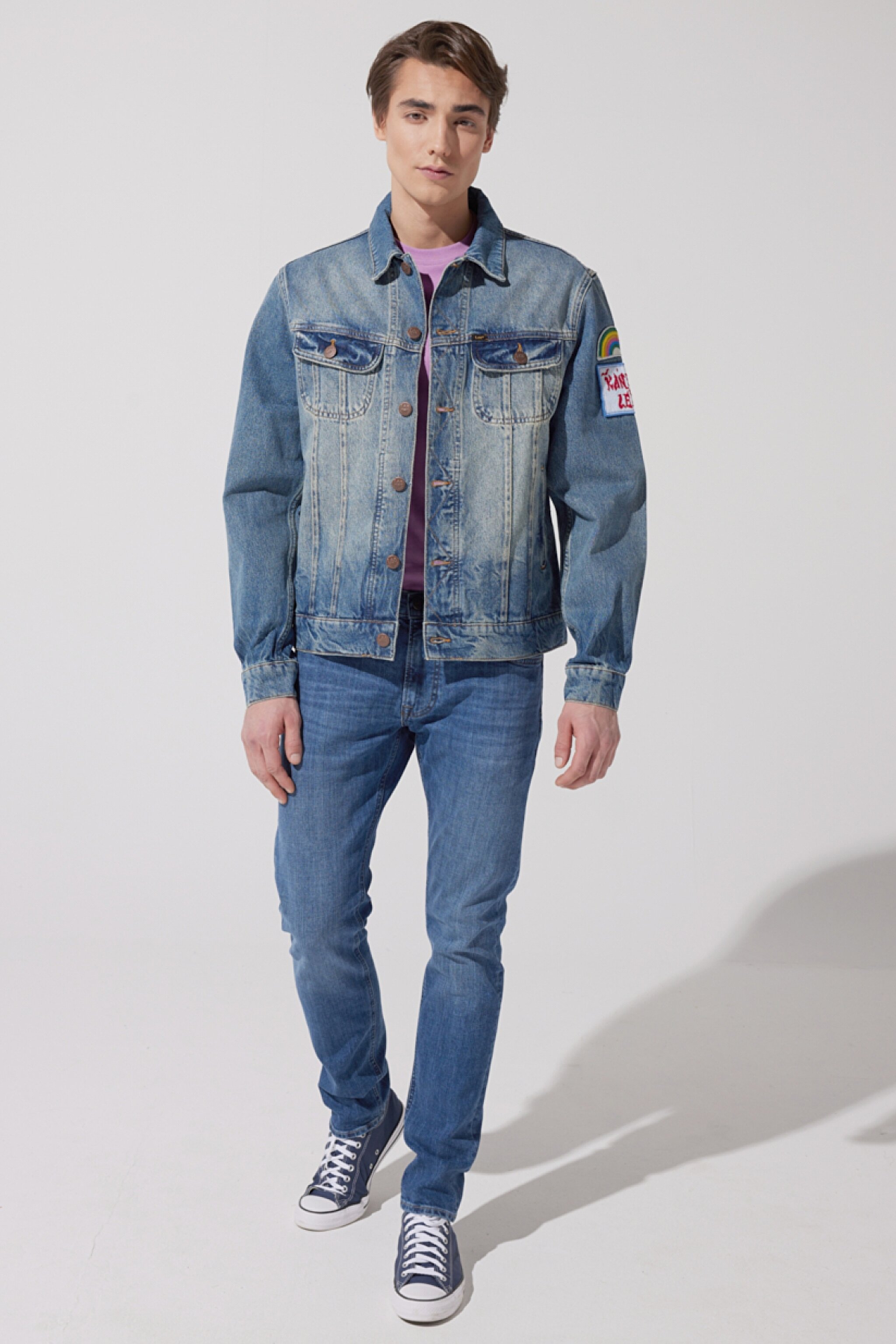 Trucker Regular Fit Normal Kesim %100 Pamuk Açık Mavi Jean Kot Ceket
