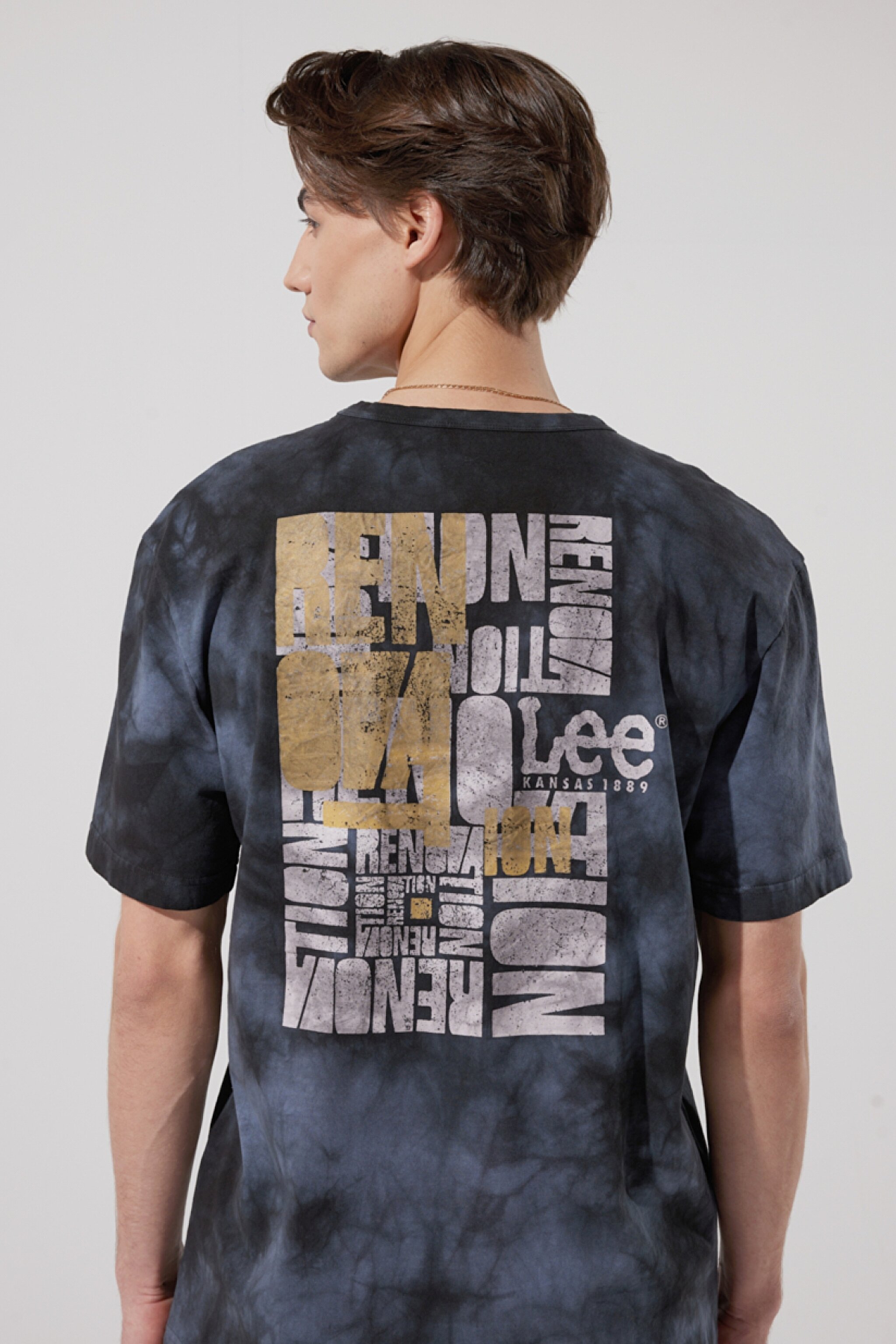 Loose Fit Rahat Kesim %100 Pamuk Bisiklet Yaka Tişört - Multi-L231333900 (görsel 3)