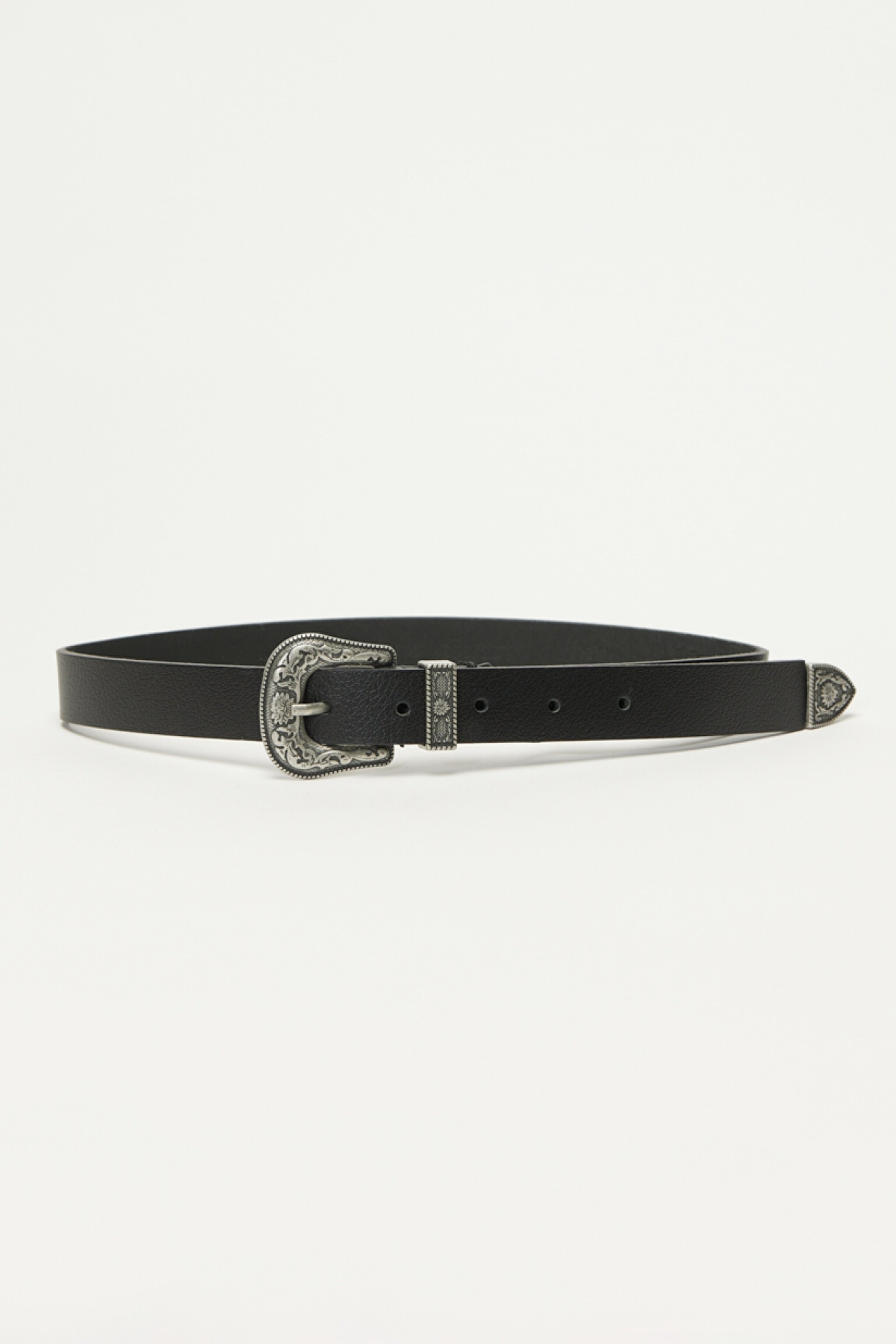 %100 Deri Siyah Kemer - Black-L231363001