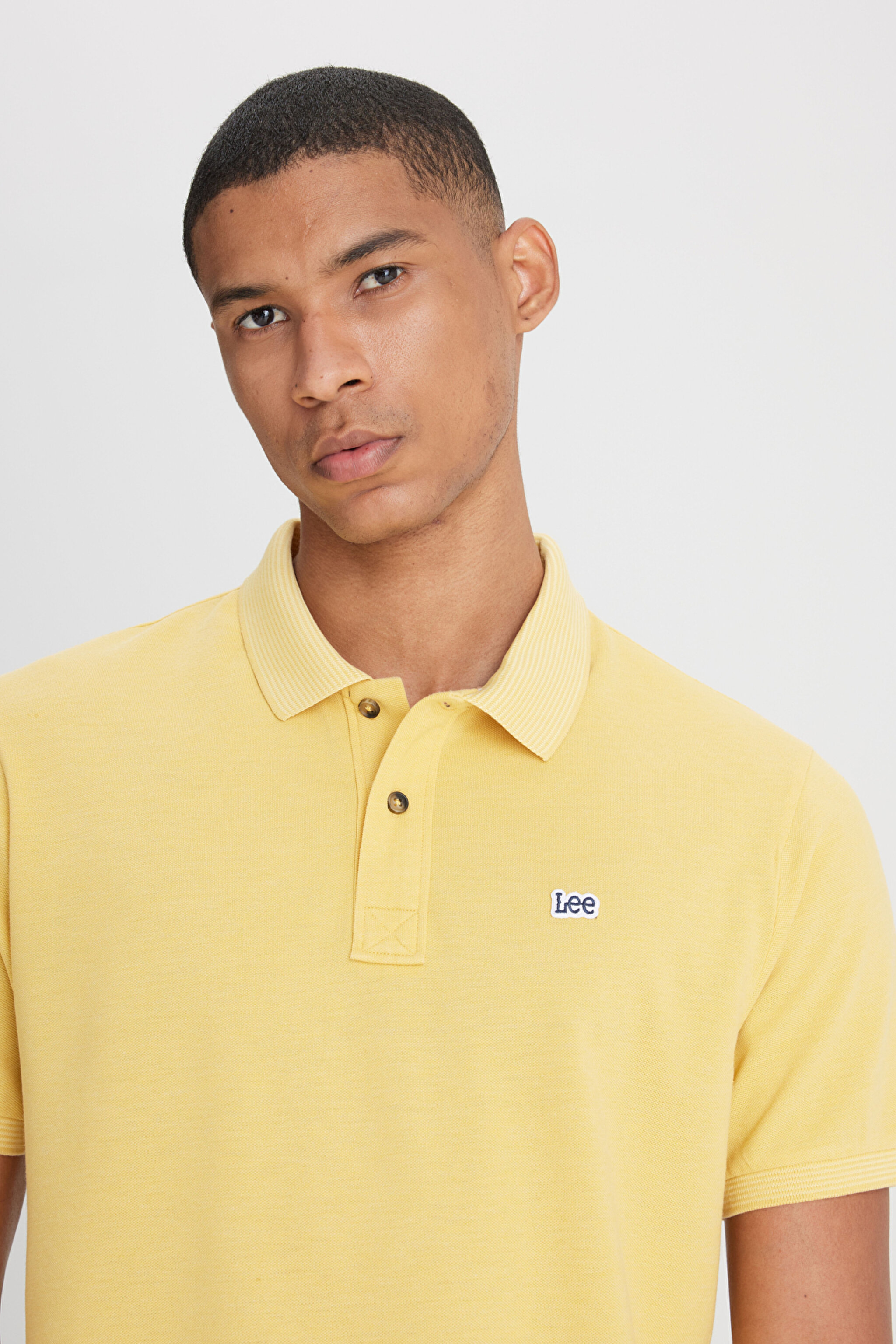 Regular Fit Normal Kesim Polo Yaka Sarı Tişört - Yellow-L231369200 (görsel 4)