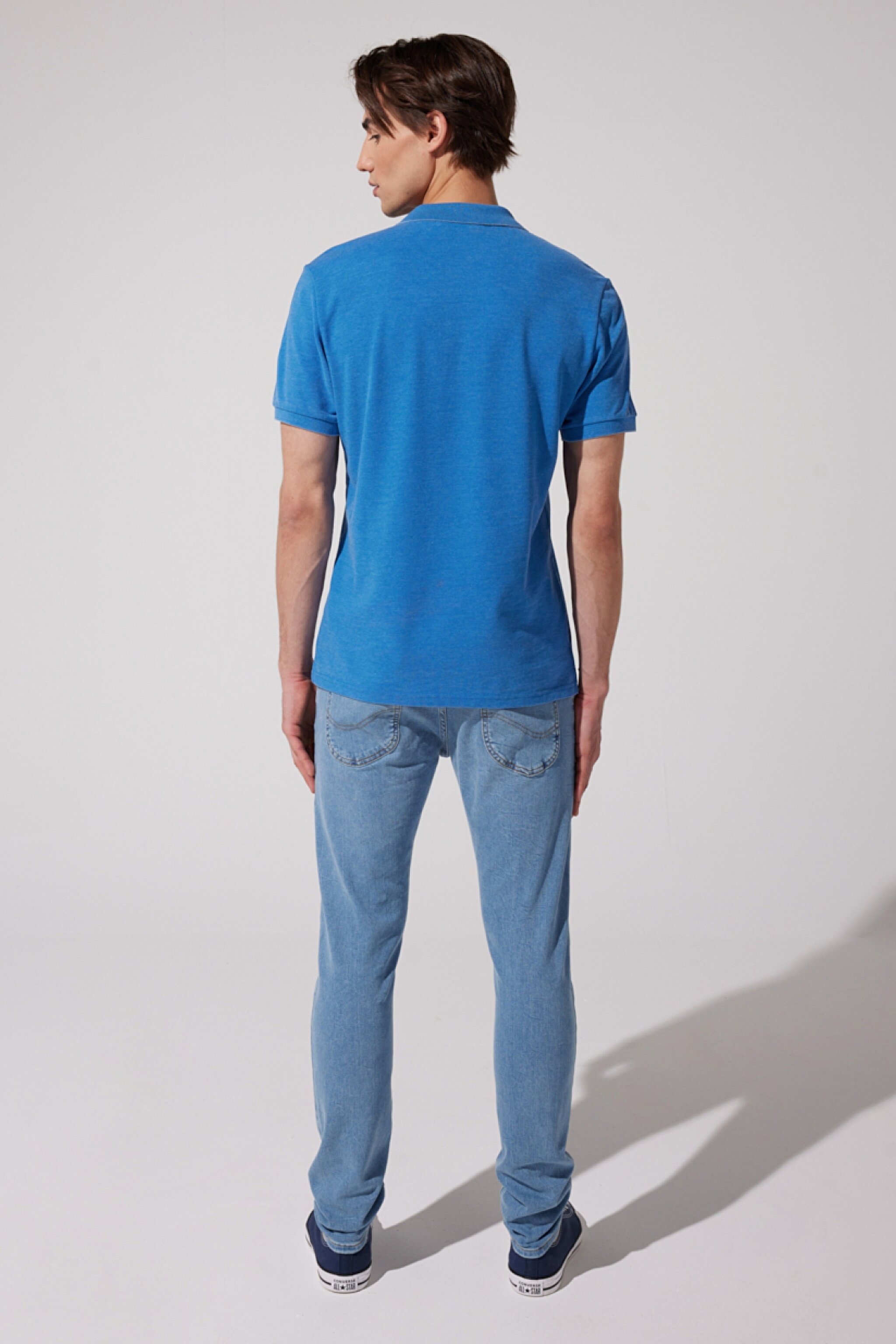 Regular Fit Normal Kesim Polo Yaka Mavi Tişört - Blue-L231369400 (görsel 8)