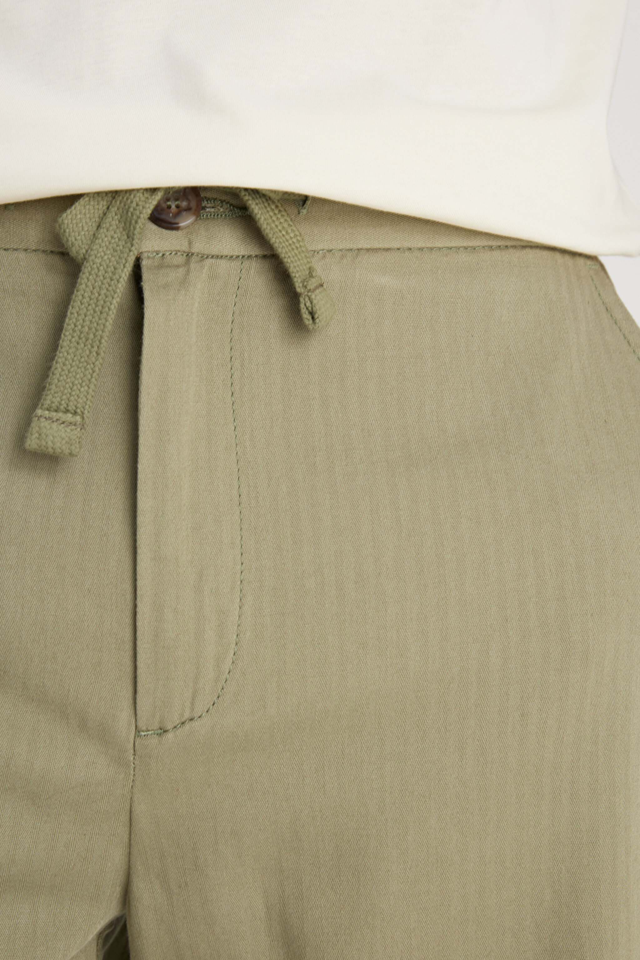 Regular Fit Normal Kesim %100 Pamuk Normal Bel Haki Chino Şort - Khaki-L231406801 (görsel 3)