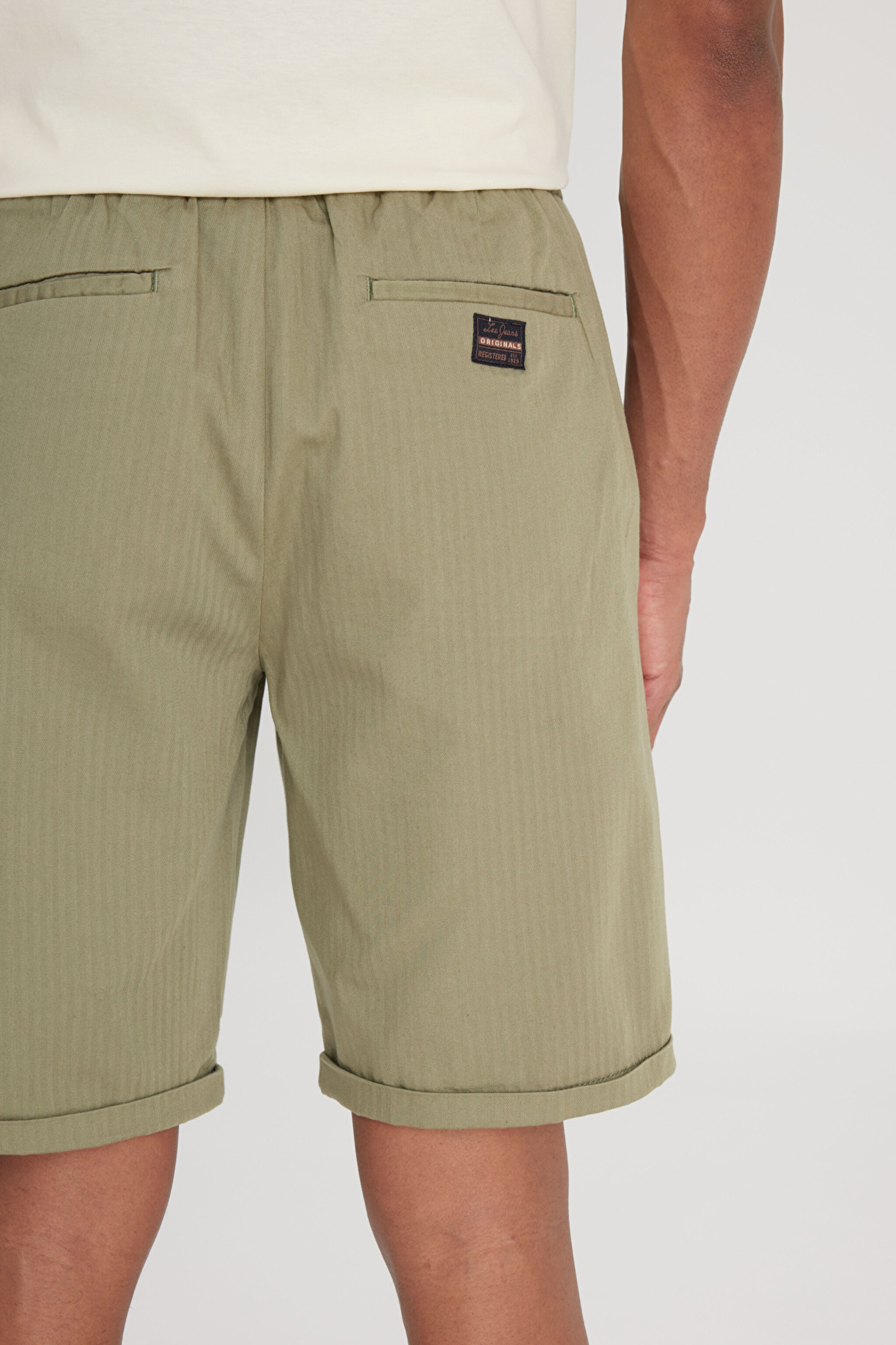 Regular Fit Normal Kesim %100 Pamuk Normal Bel Haki Chino Şort - Khaki-L231406801 (görsel 4)