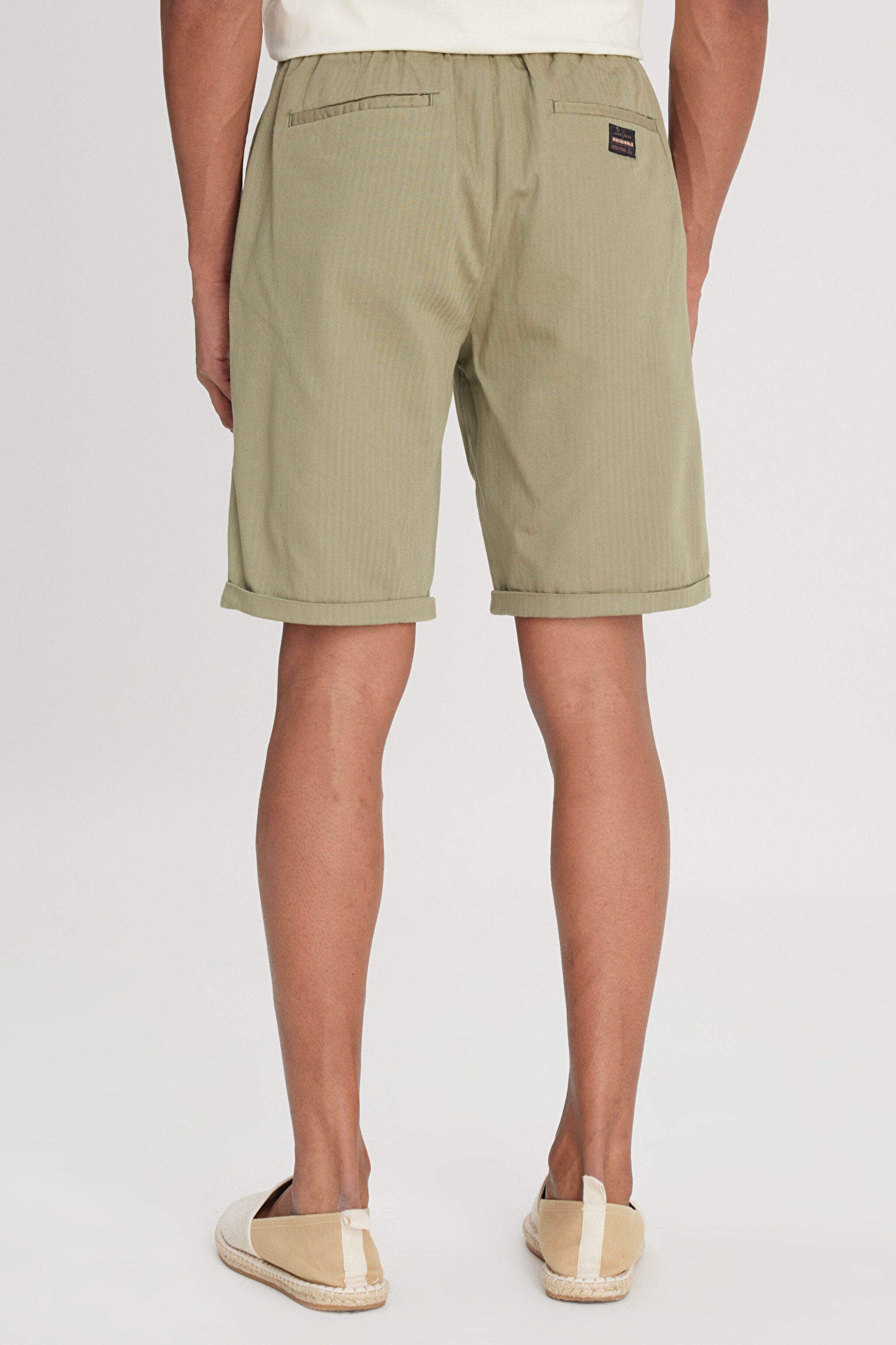 Regular Fit Normal Kesim %100 Pamuk Normal Bel Haki Chino Şort