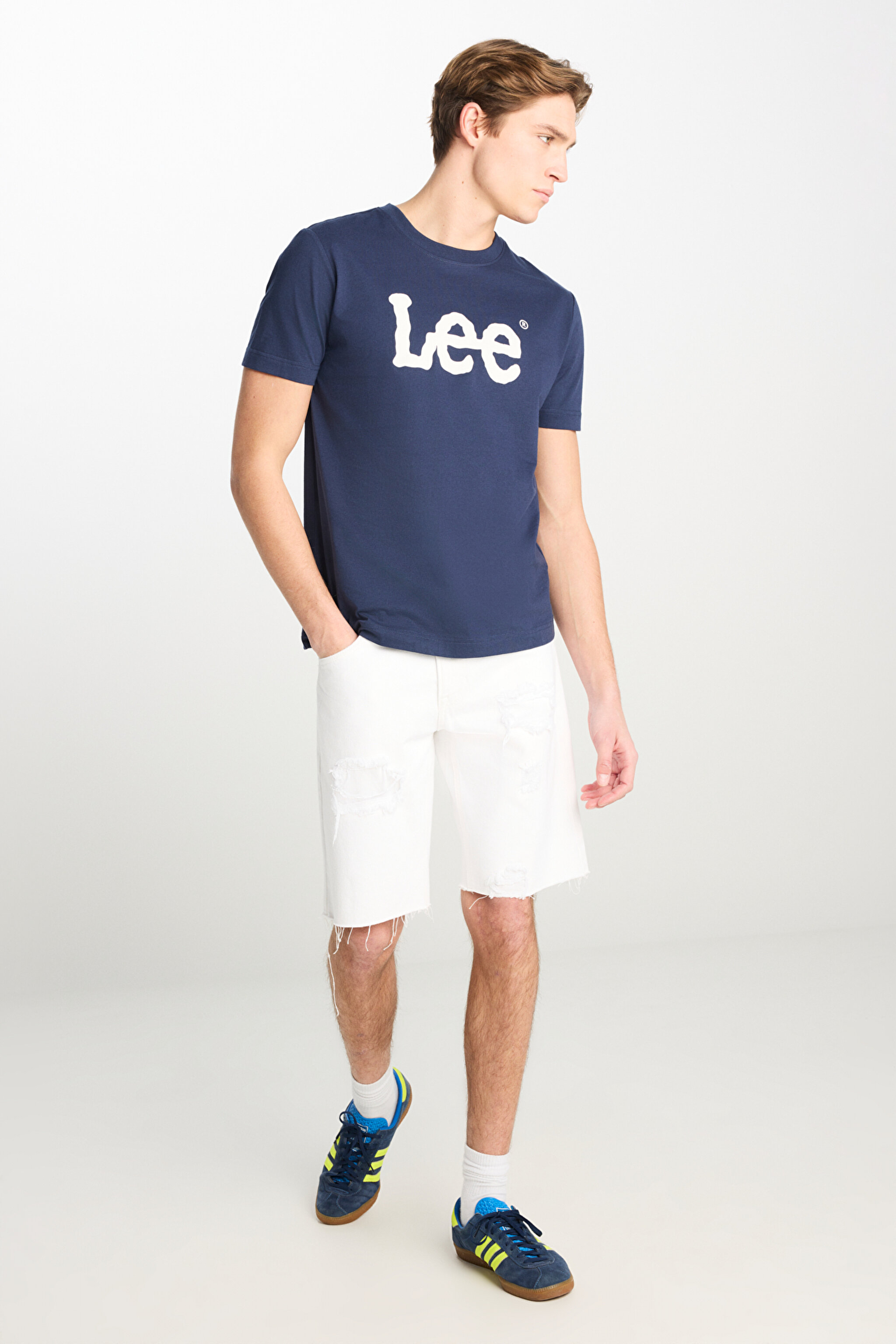 Regular Fit Normal Kesim %100 Pamuk Normal Bel Beyaz Jean Kot Şort - White-L231630100
