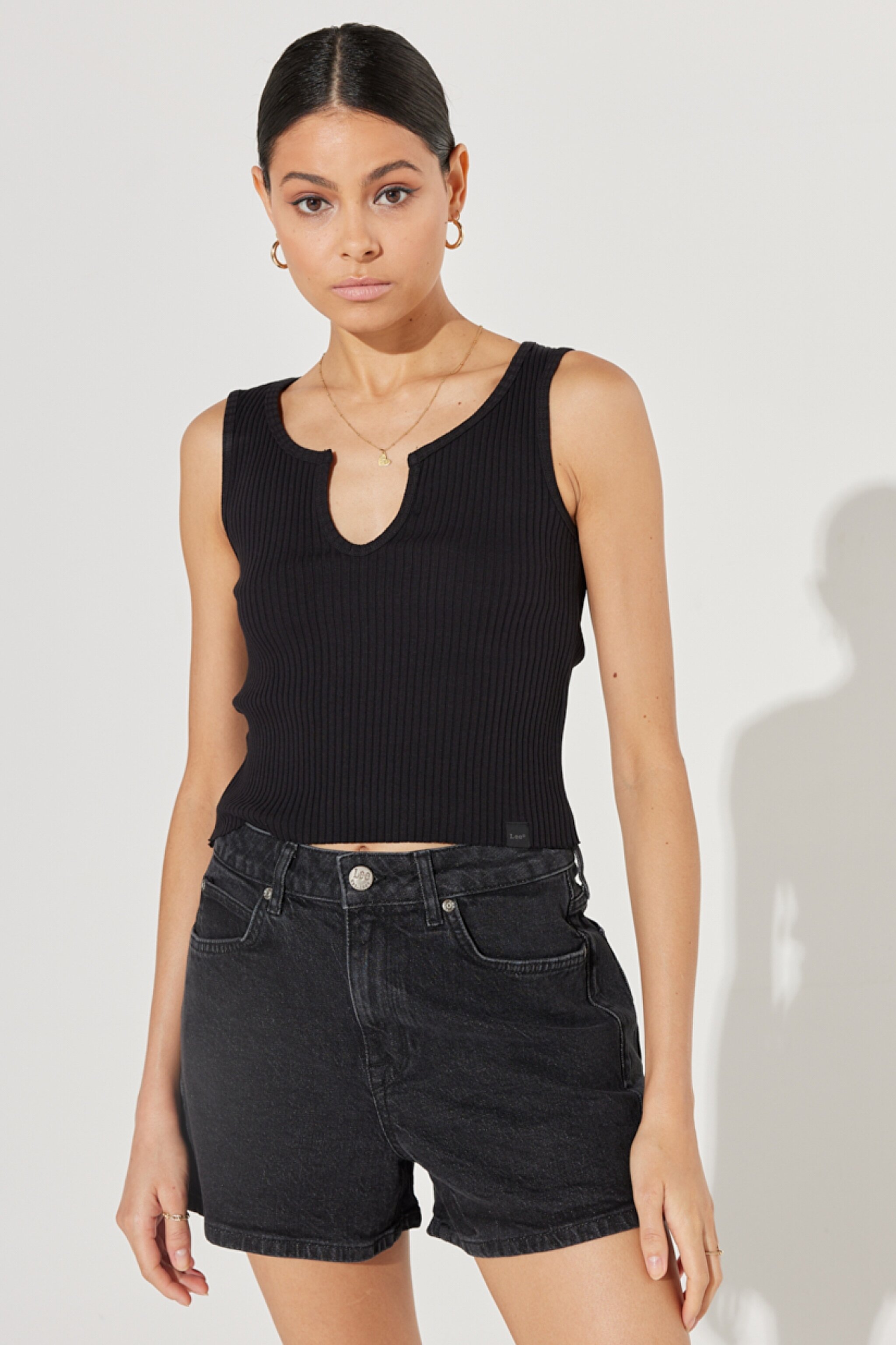 Regular Fit Normal Kesim Bisiklet Yaka Esnek Siyah Tişört - Black-L231636001 (görsel 3)
