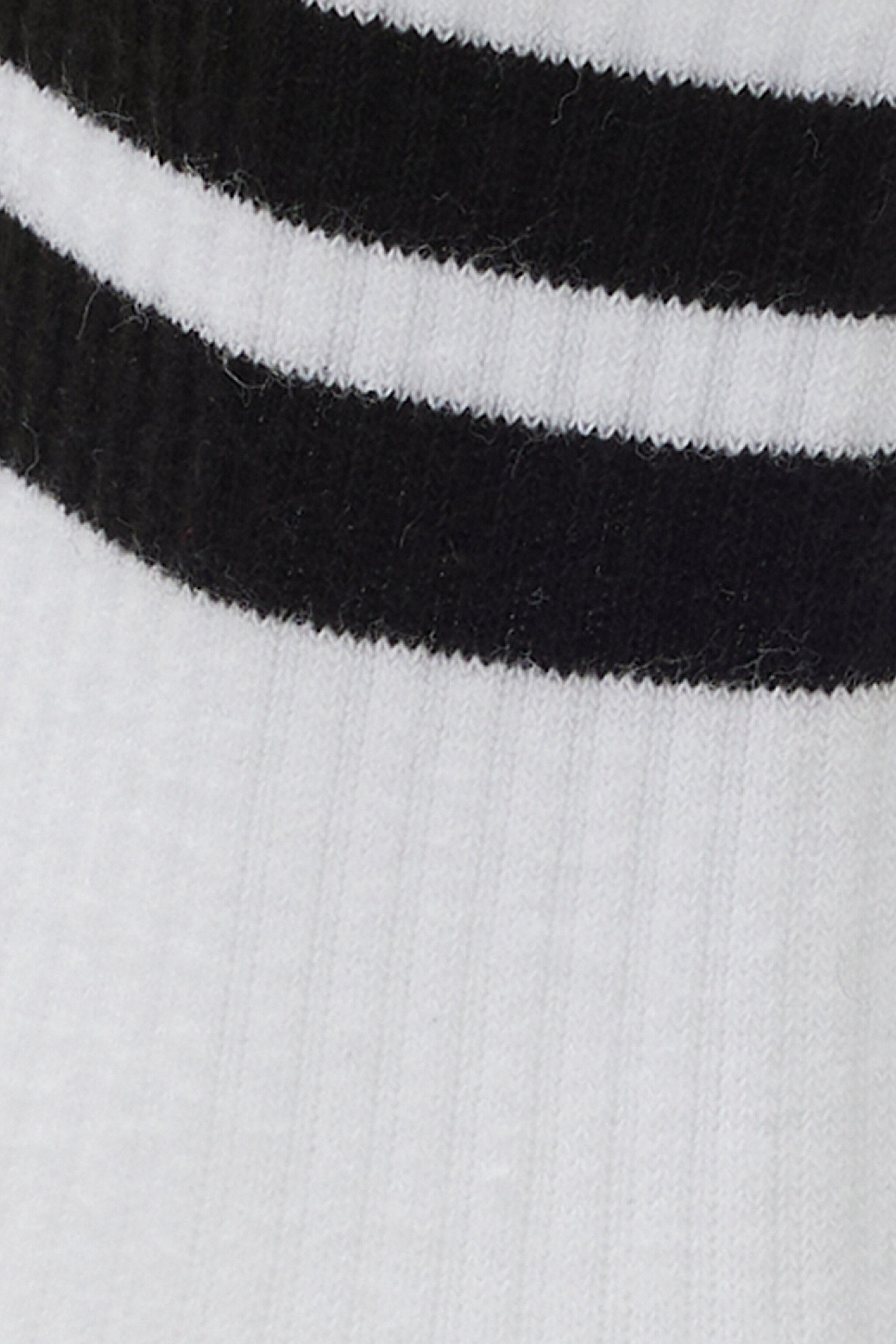 Yüksek Kesim Siyah Şeritli Tekli Çorap - Black-L231684001 (görsel 2)