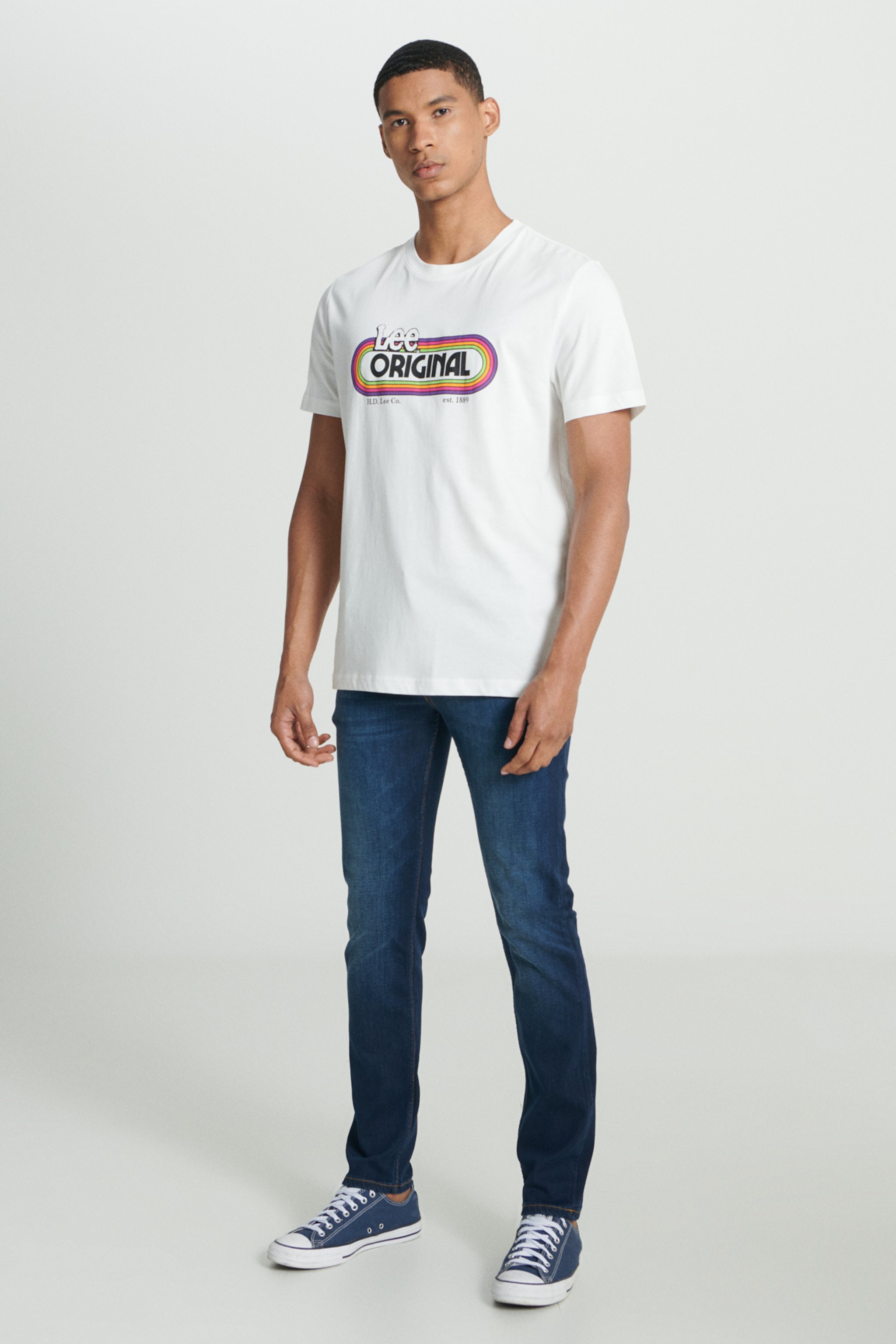 Regular Fit Normal Kesim %100 Pamuk Bisiklet Yaka Kırık Beyaz Tişört - Off White-L231733102 (görsel 4)