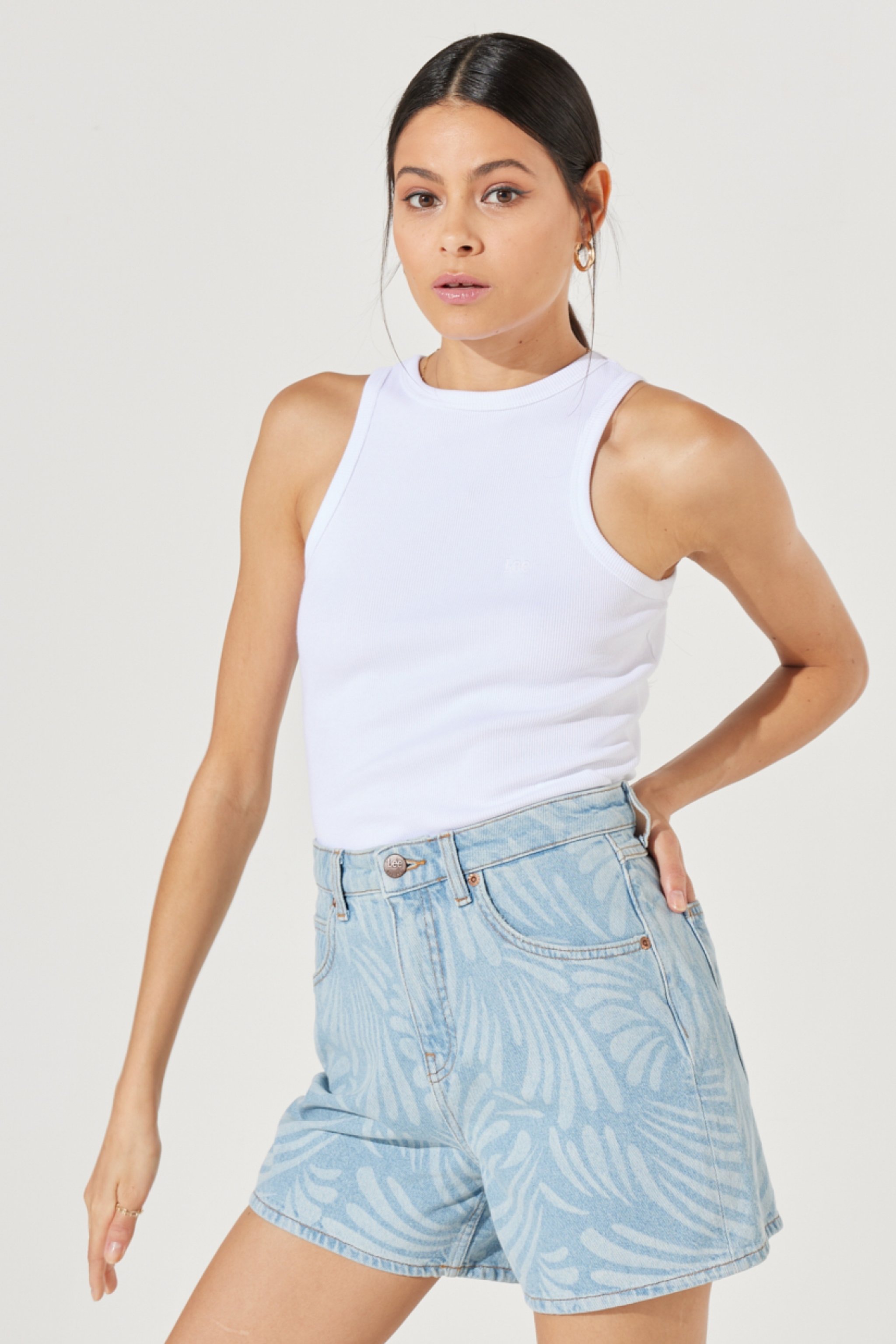 Slim Fit Dar Kesim Bisiklet Yaka Kısa Kollu Ekru Tişört - Ecru-L231754104 (görsel 3)