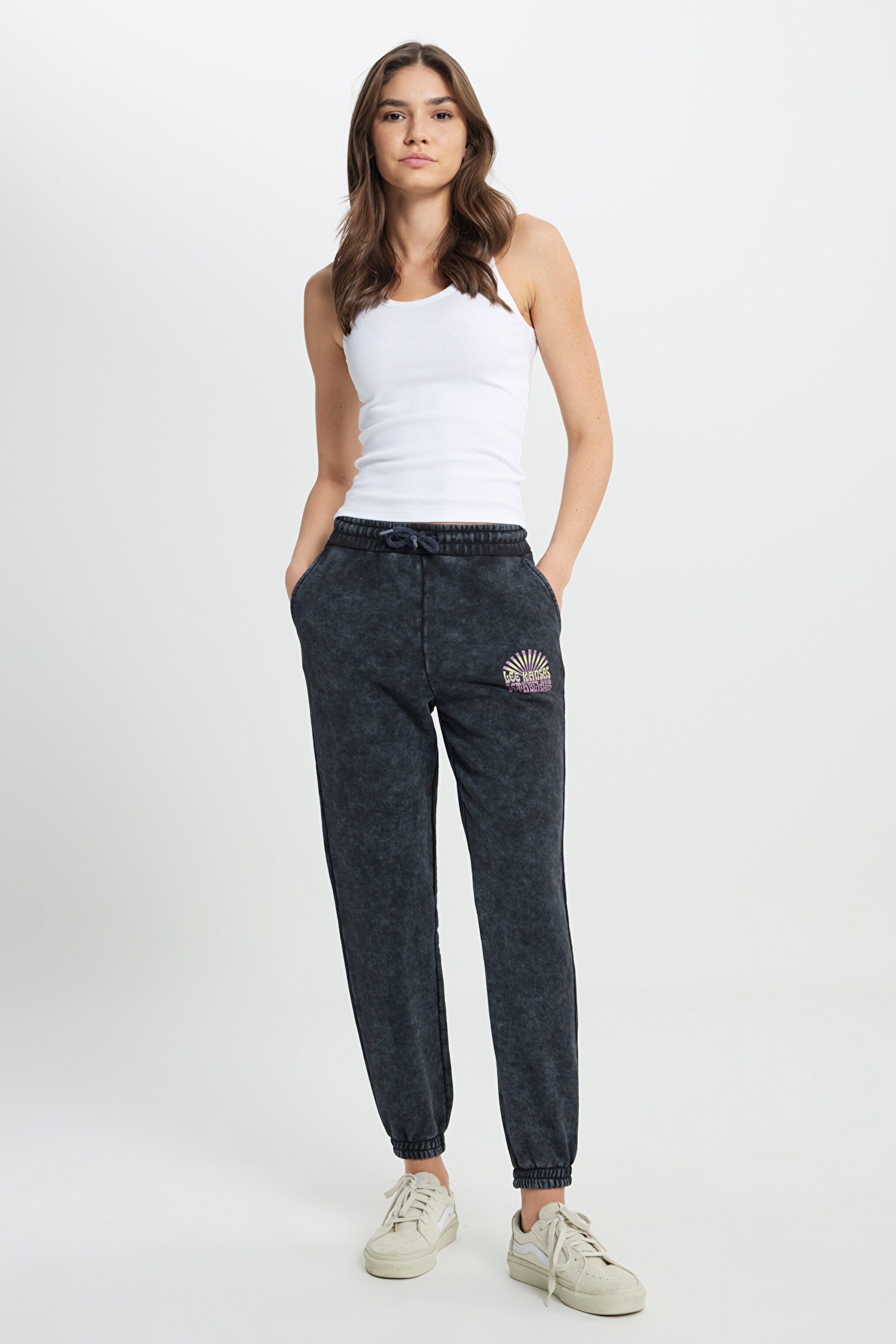Loose Fit Rahat Kesim %100 Pamuk Siyah Sweatpant Eşofman Altı