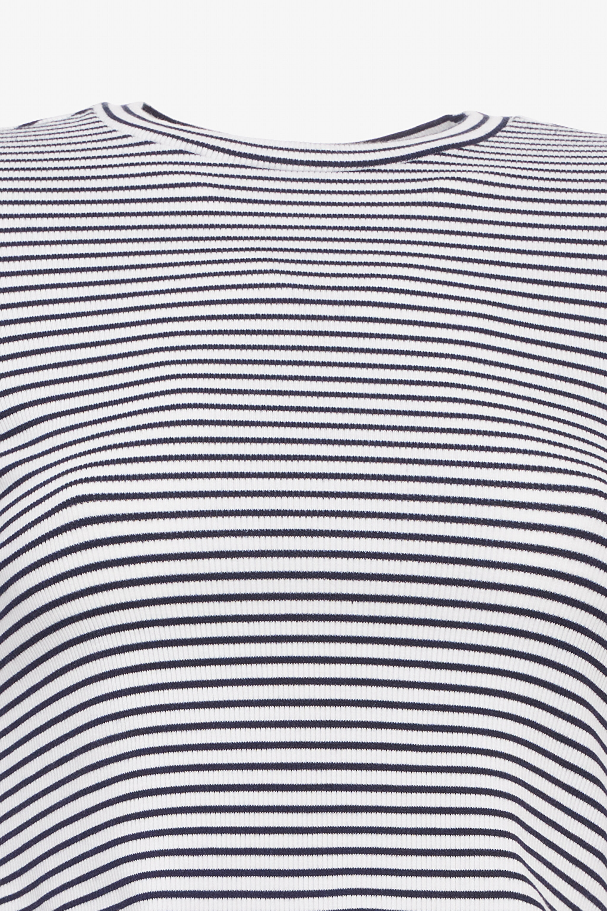 Slim Fit Dar Kesim Bisiklet Yaka Beyaz Uzun Kollu Tişört - White-L232319100 (görsel 9)