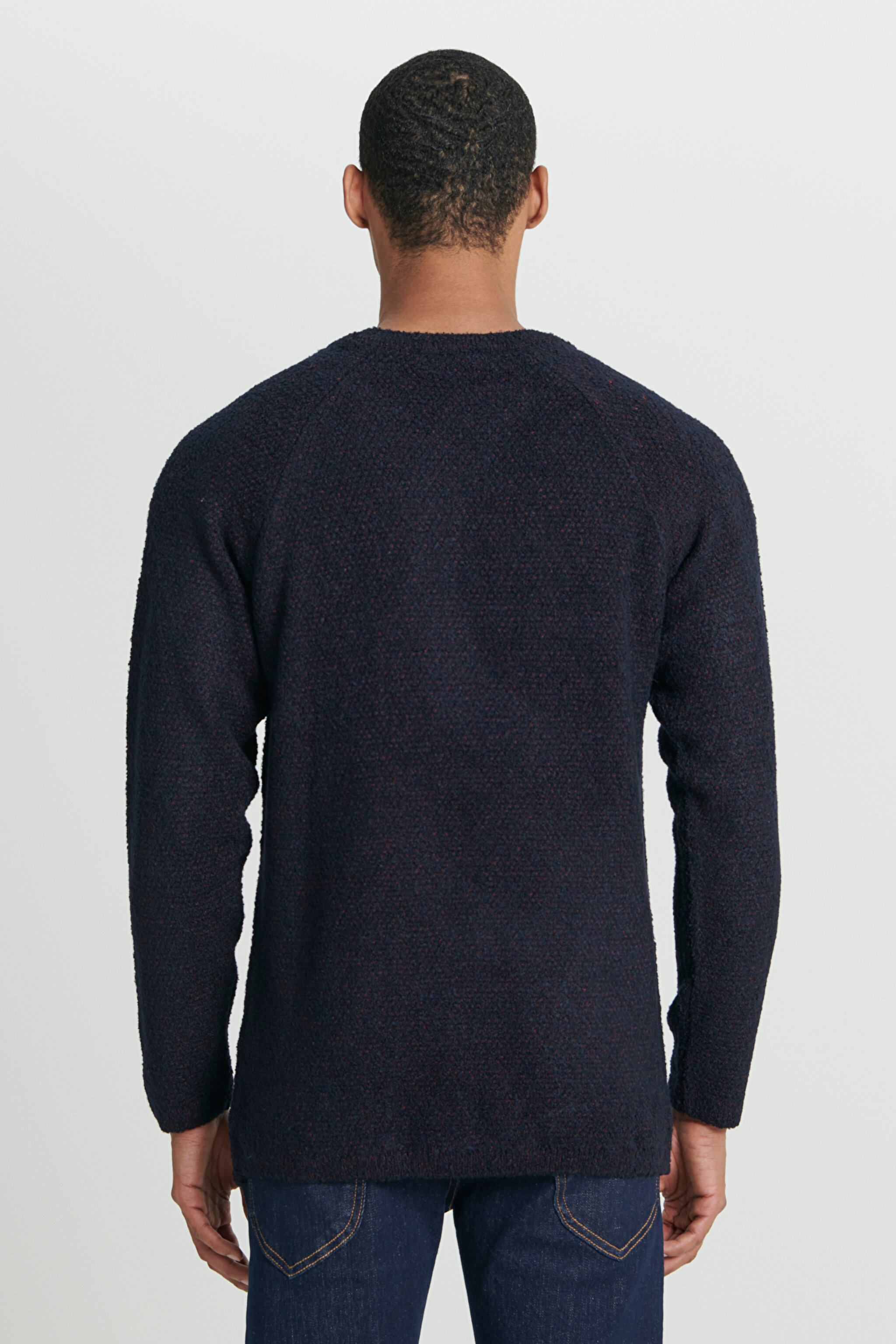 Regular Fit Normal Kesim Bisiklet Yaka Lacivert Tirko Kazak - Navy-L232499410 (görsel 5)