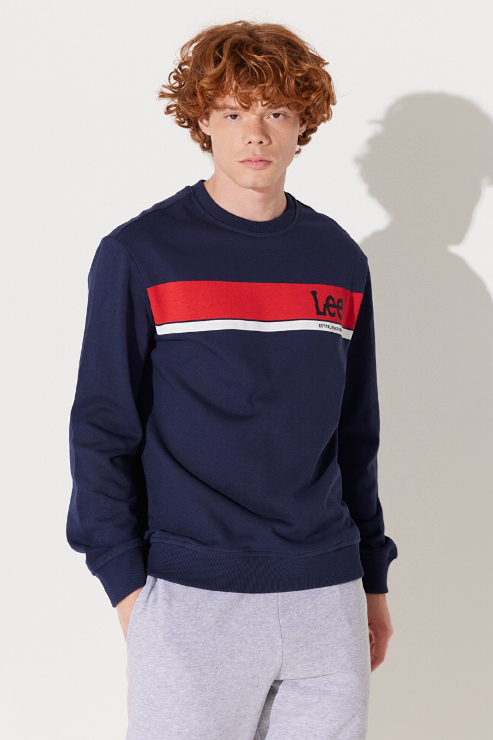 Regular Fit Normal Kesim Bisiklet Yaka Lacivert Sweatshirt - Navy-L232501410 (görsel 2)