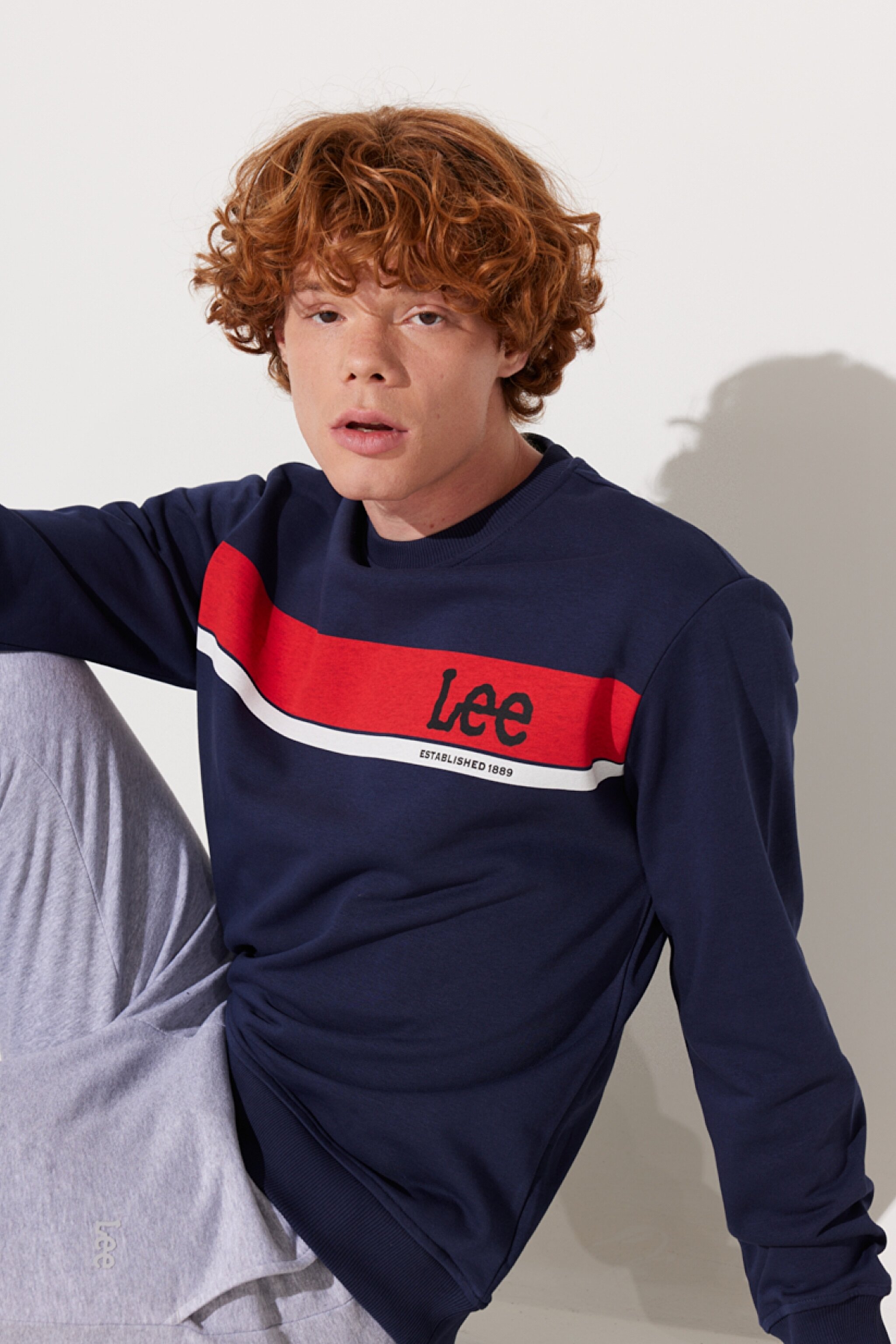 Regular Fit Normal Kesim Bisiklet Yaka Lacivert Sweatshirt - Navy-L232501410 (görsel 6)