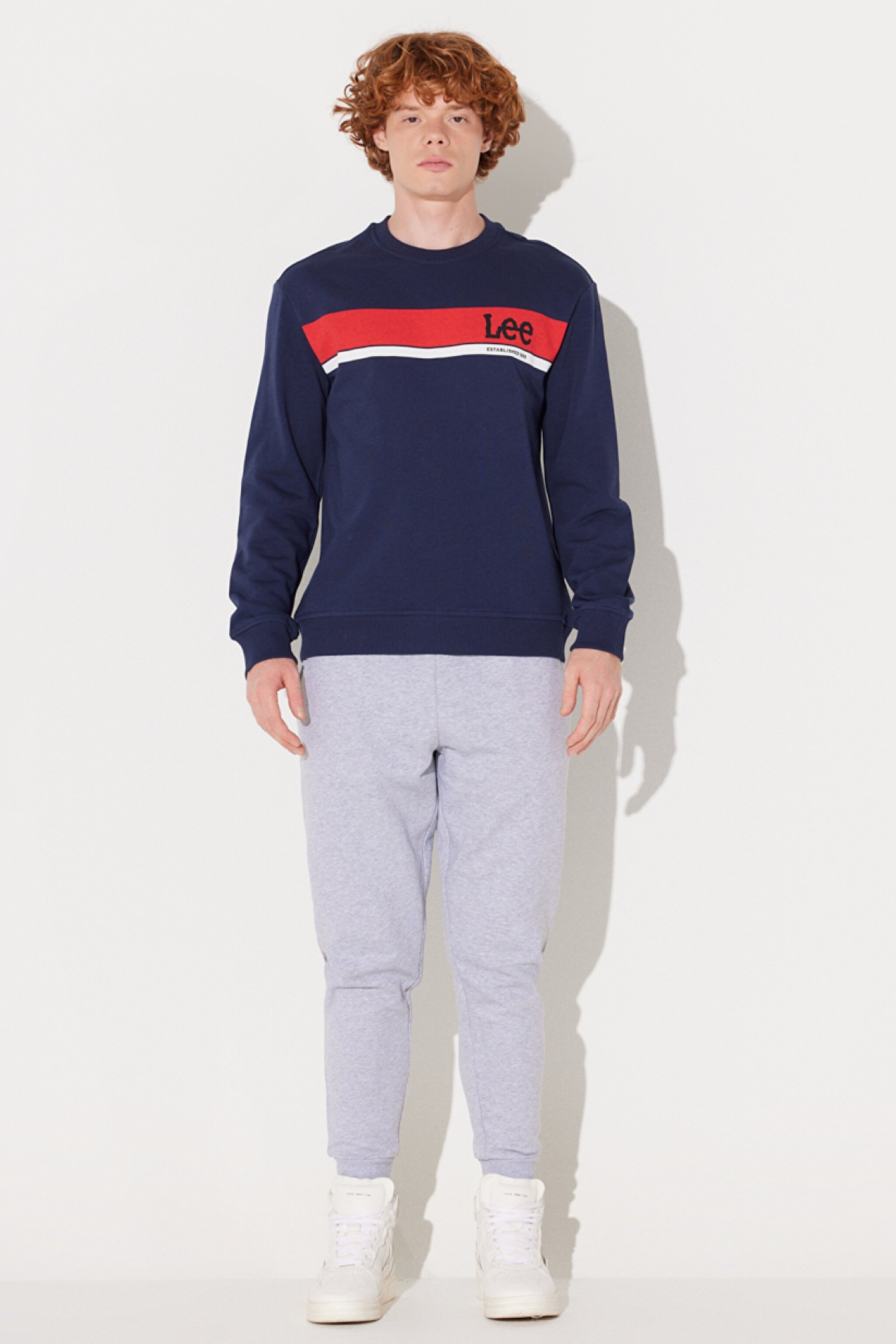 Regular Fit Normal Kesim Bisiklet Yaka Lacivert Sweatshirt - Navy-L232501410 (görsel 7)