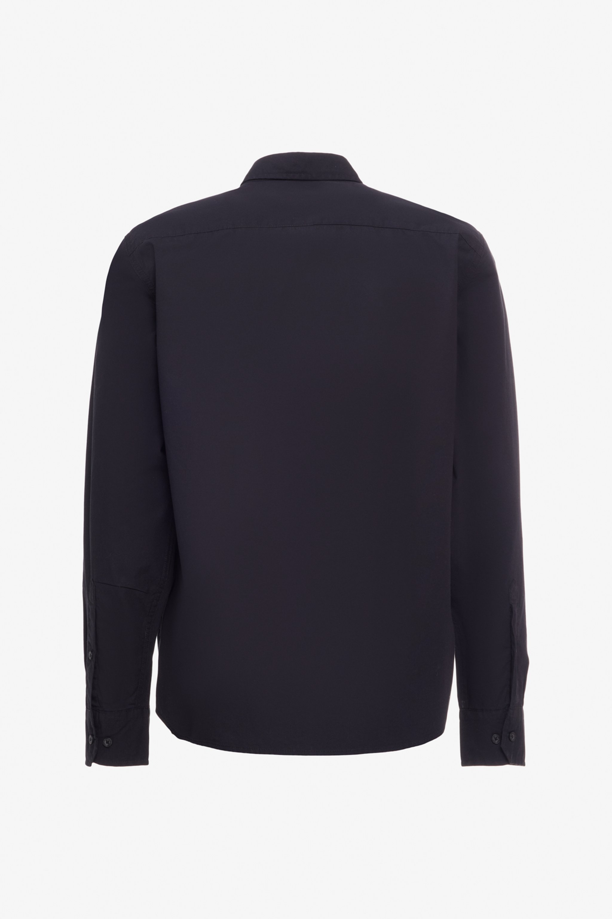 Regular Fit Normal Kesim %100 Pamuk Siyah Gömlek - Black-L241274001 (görsel 2)