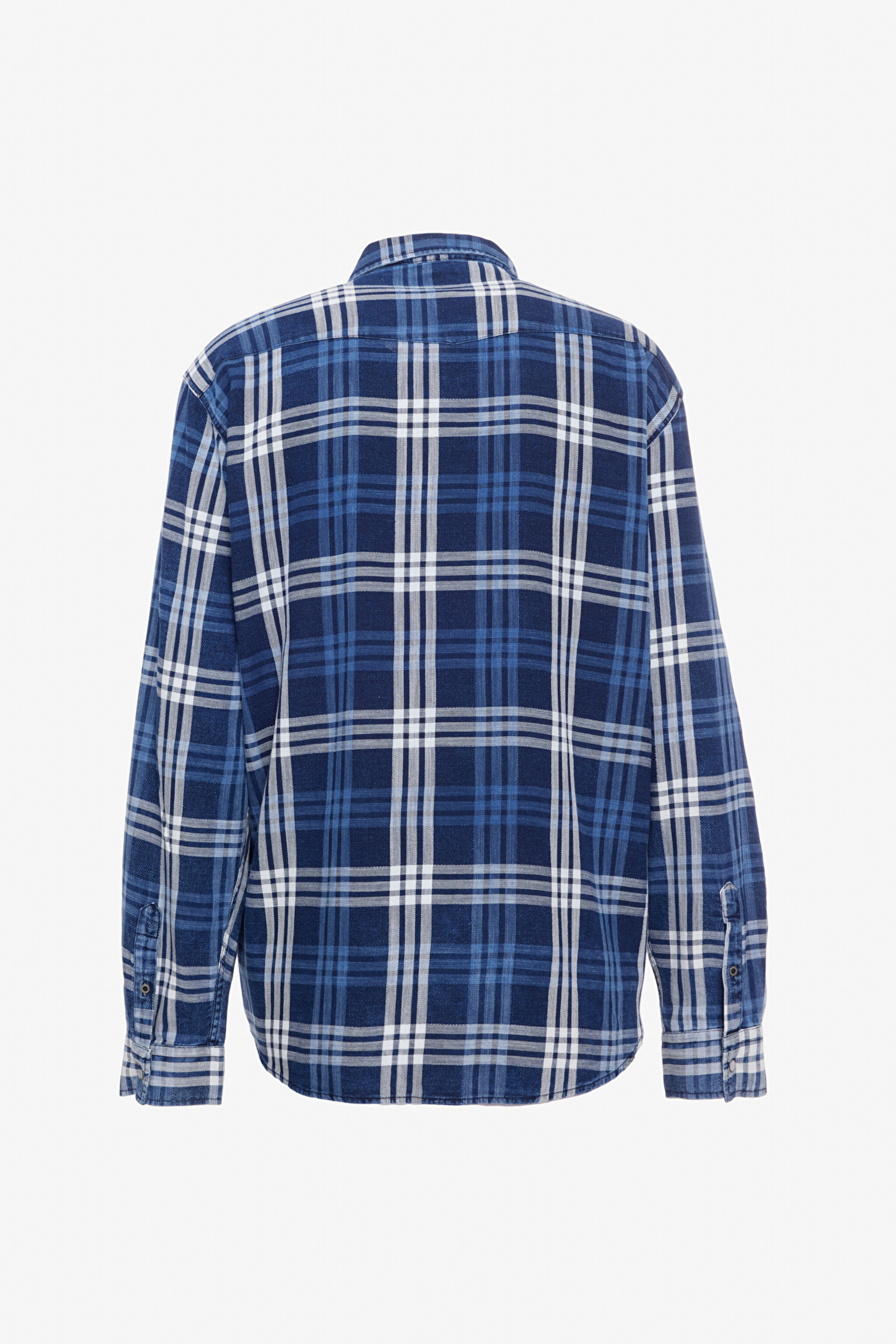 Loose Fit Rahat Kesim Lacivert Gömlek - İndigo-L241277TF (görsel 8)