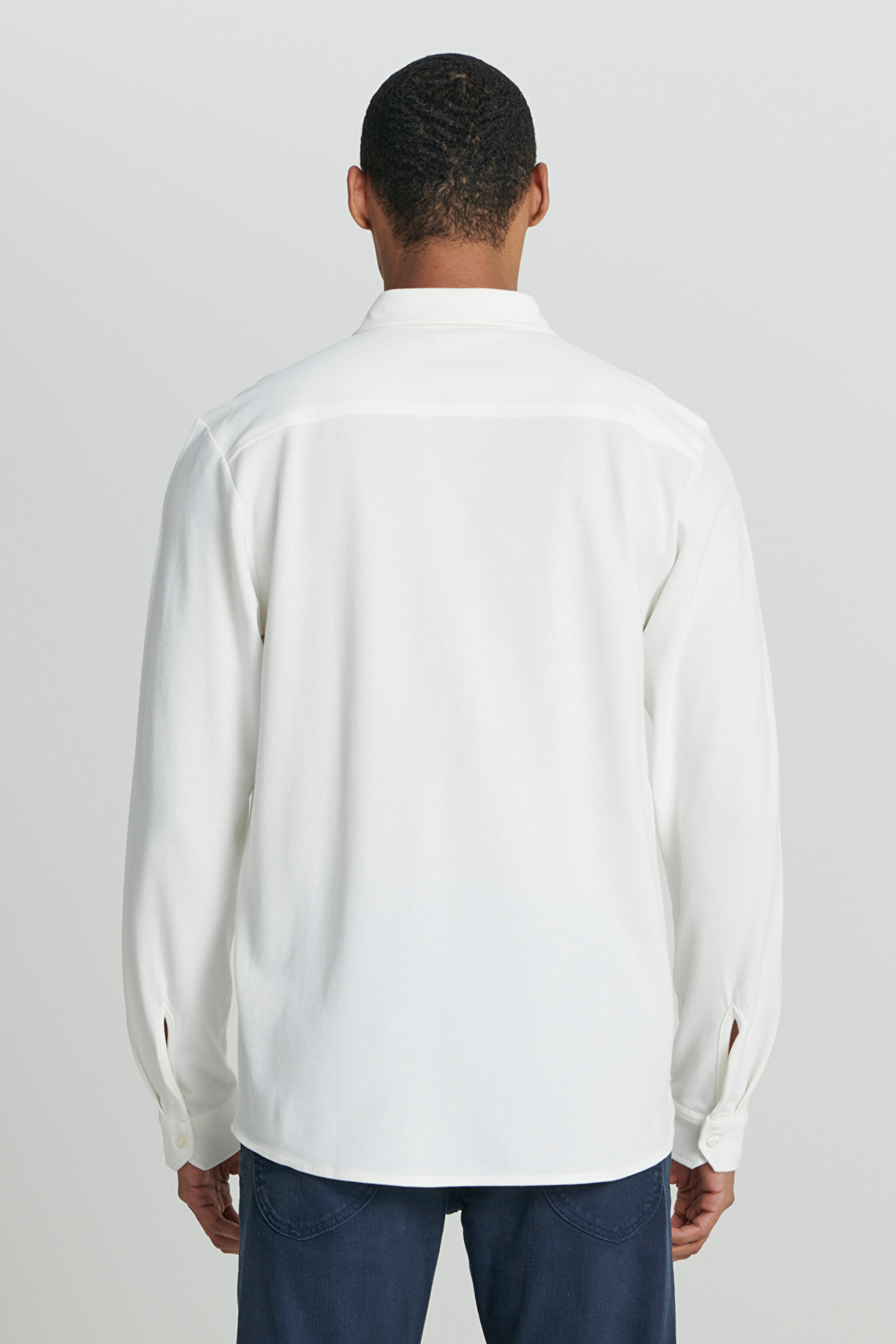 Regular Fit Normal Kesim %100 Pamuk Beyaz Gömlek - White-L241567100 (görsel 6)