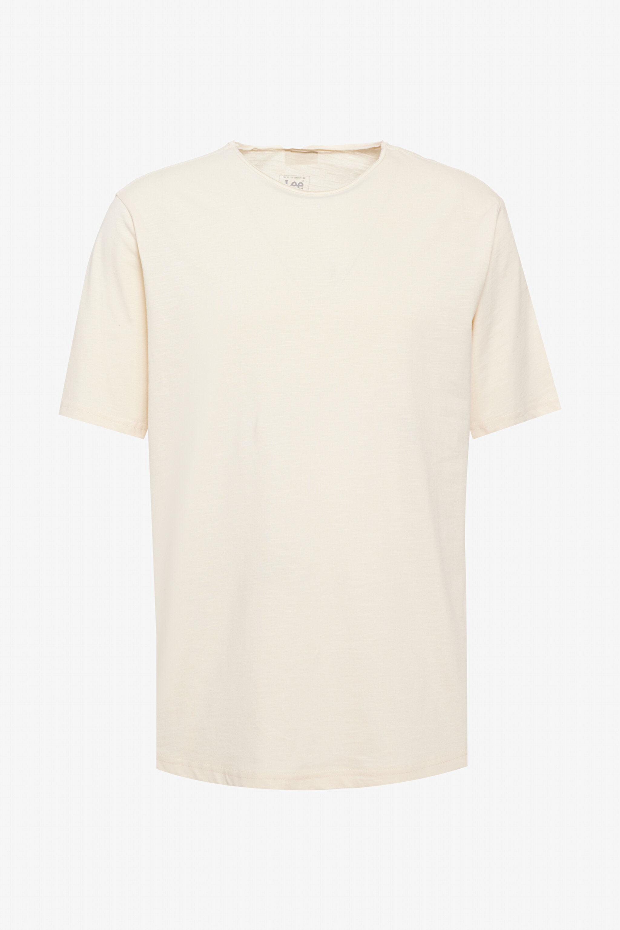 Regular Fit Normal Kesim Bisiklet Yaka %100 Pamuk Bej Tişört - Beige-L241570614 (görsel 6)