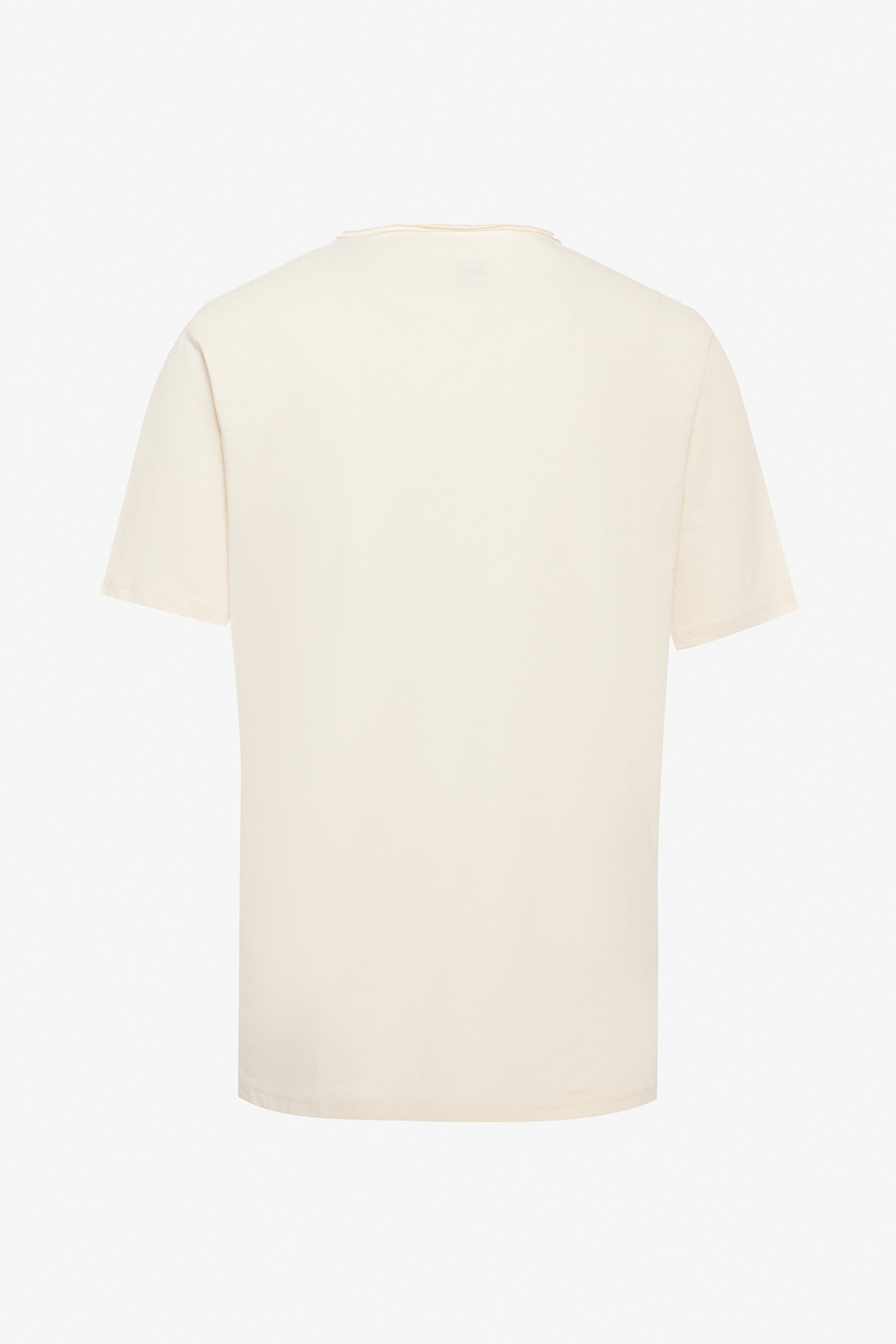 Regular Fit Normal Kesim Bisiklet Yaka %100 Pamuk Bej Tişört - Beige-L241570614 (görsel 7)