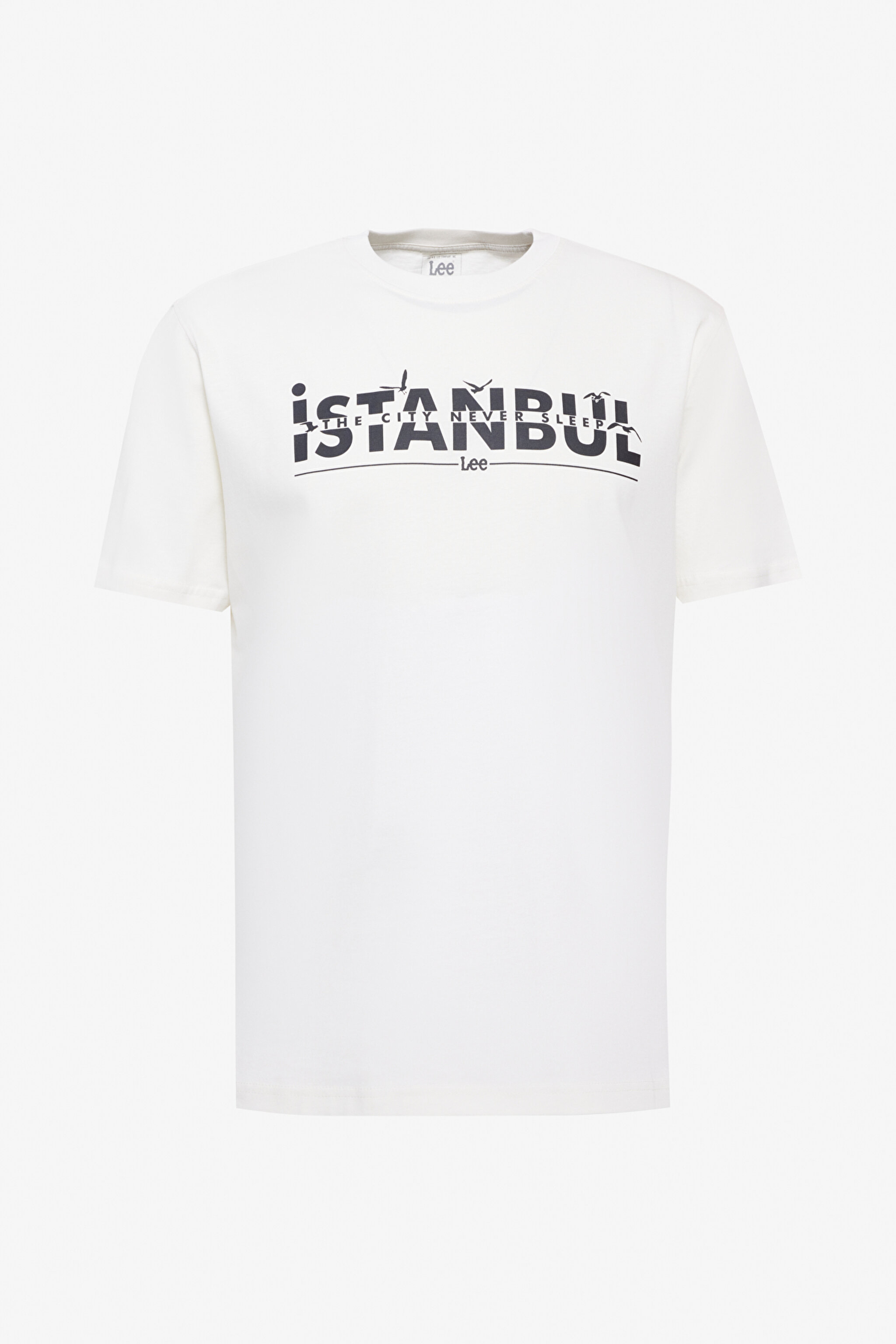 Regular Fit Normal Kesim Bisiklet Yaka %100 Pamuk Beyaz Tişört - White-L241576100 (görsel 6)