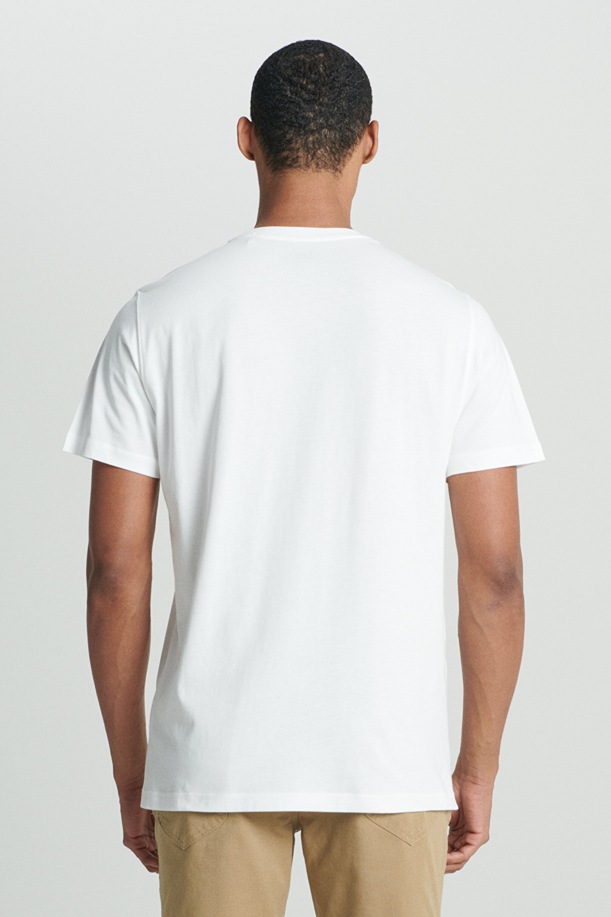 Regular Fit Normal Kesim Bisiklet Yaka %100 Pamuk Beyaz Tişört - White-L241578100 (görsel 6)