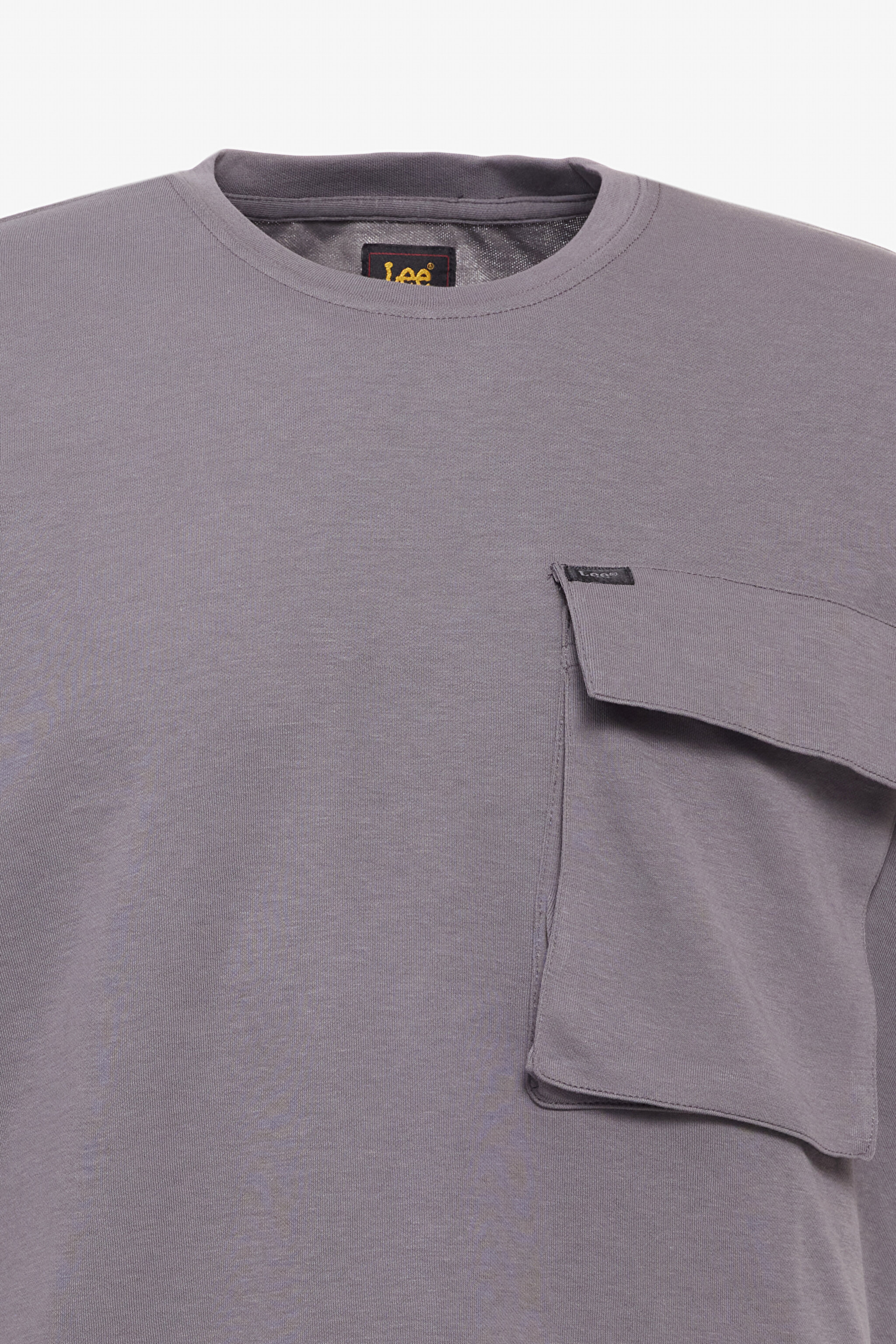 Loose Fit Rahat Kesim Bisiklet Yaka Siyah Tişört - Anthracite-L241669003 (görsel 7)
