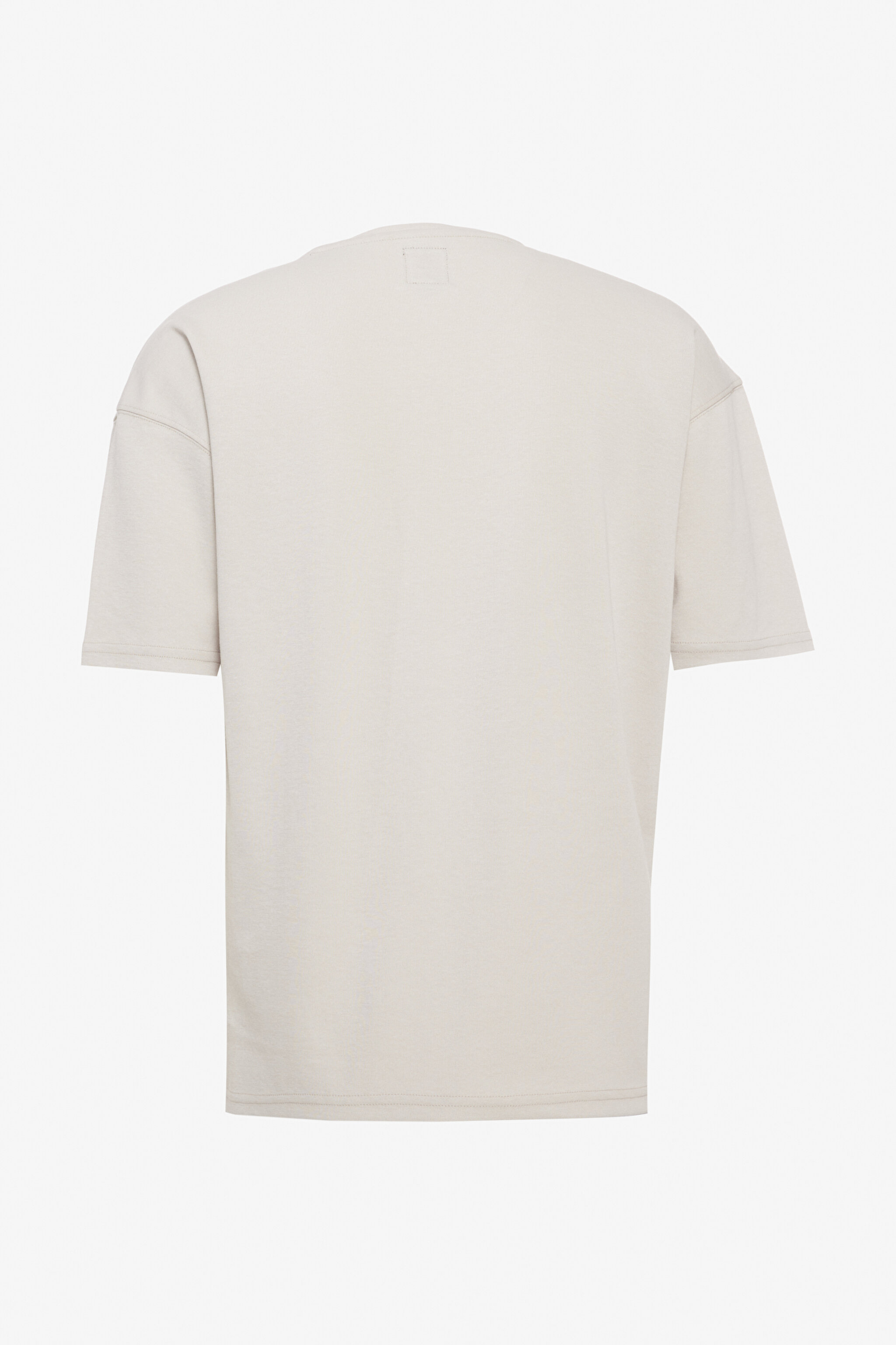 Loose Fit Rahat Kesim  Bisiklet Yaka Gri Tişört - Gray-L241669035 (görsel 7)