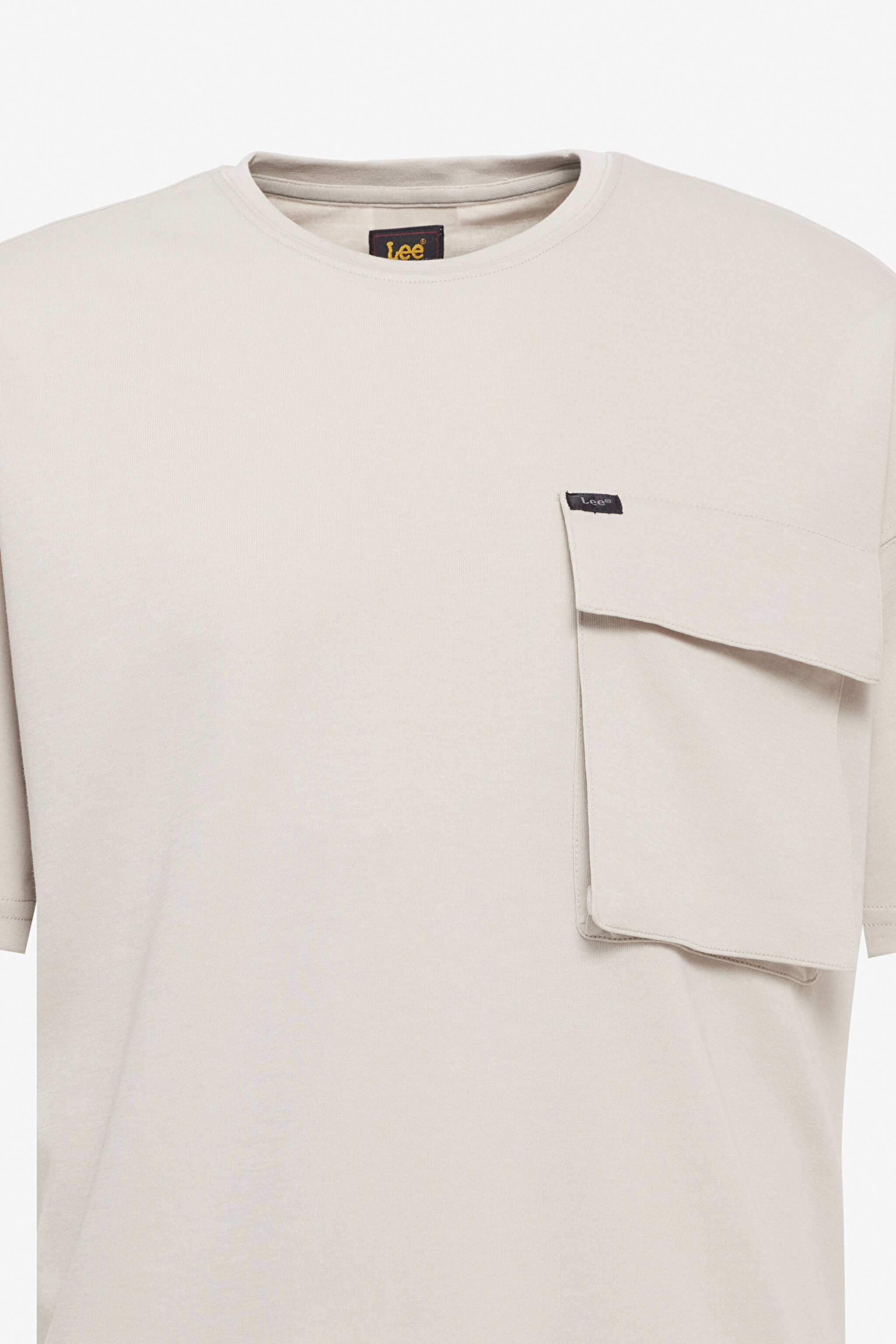 Loose Fit Rahat Kesim  Bisiklet Yaka Gri Tişört - Gray-L241669035 (görsel 8)