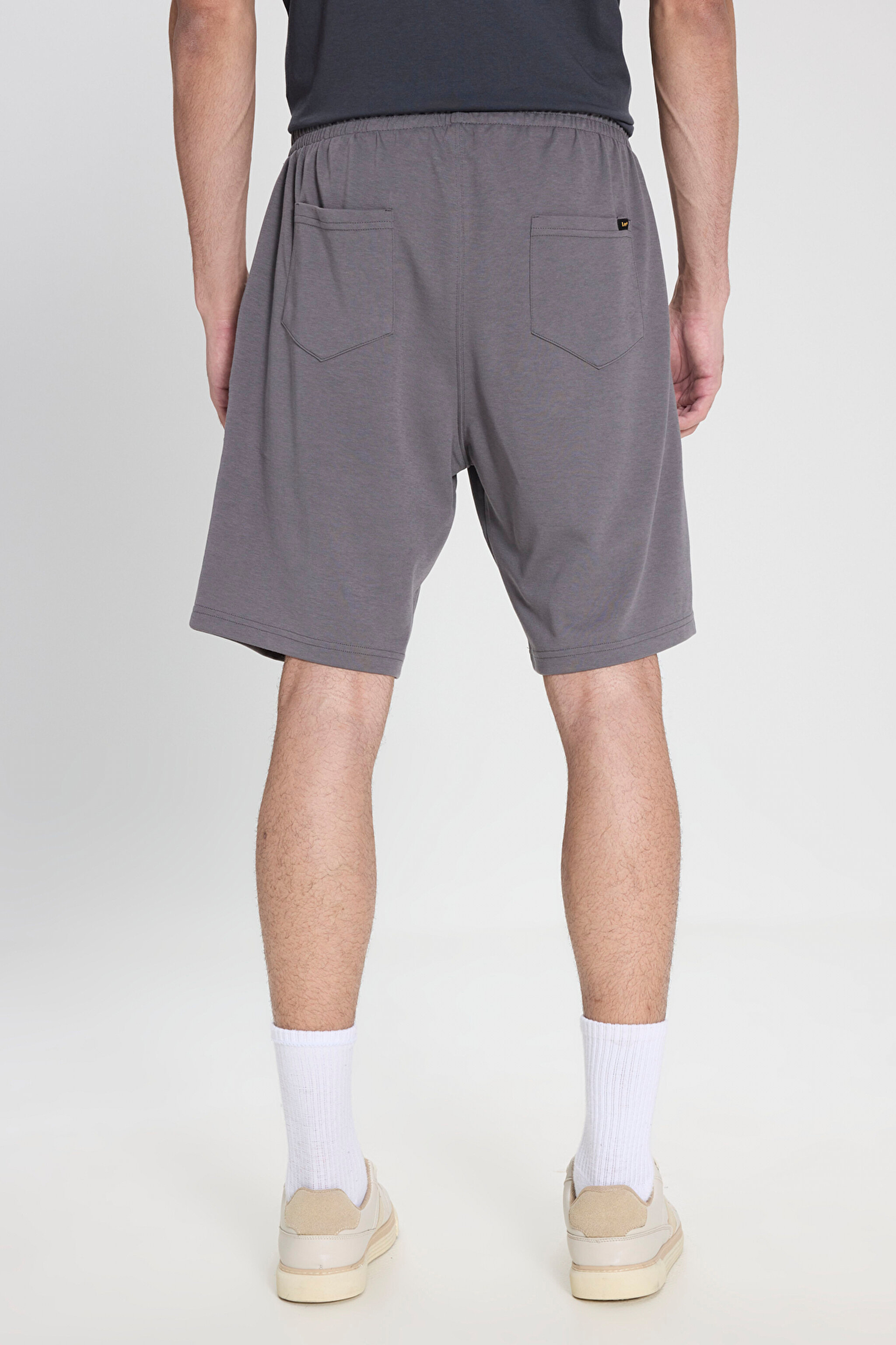 Regular Fit Normal Kesim Normal Bel Siyah Sweat Şort - Anthracite-L241671003 (görsel 5)