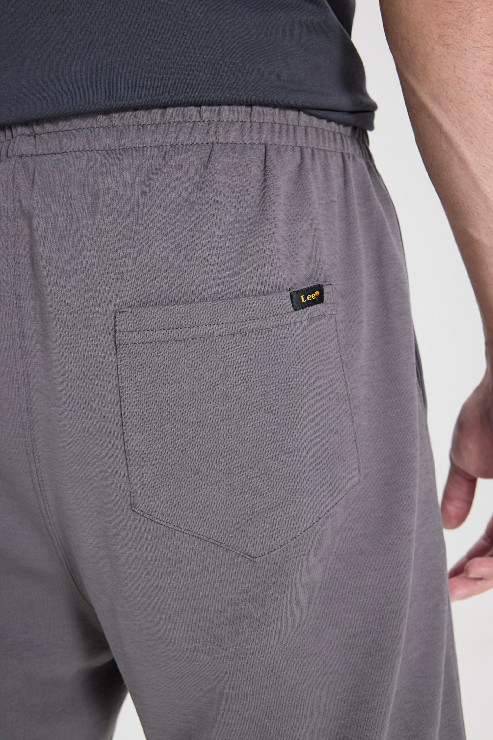 Regular Fit Normal Kesim Normal Bel Siyah Sweat Şort - Anthracite-L241671003 (görsel 6)