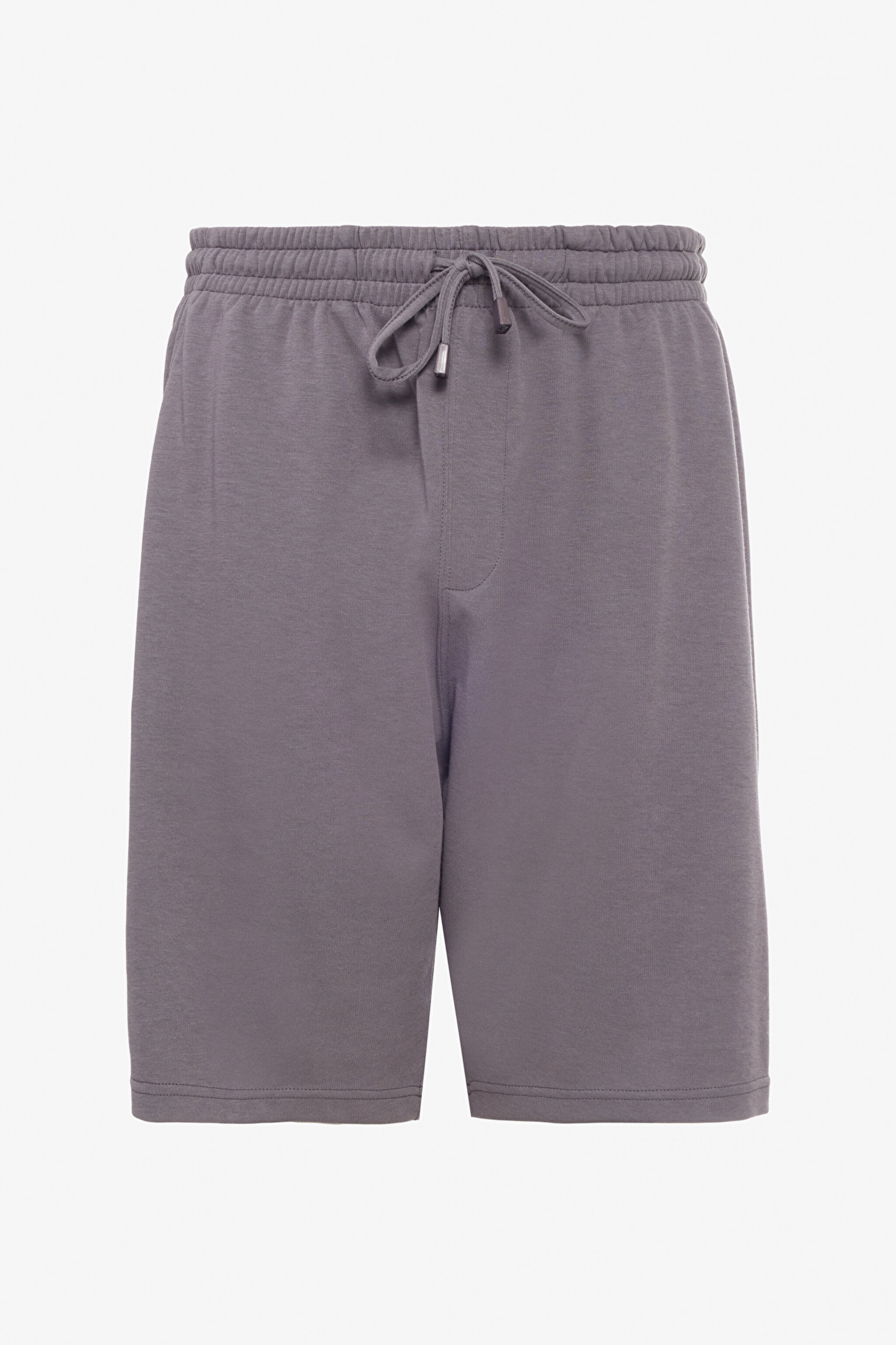 Regular Fit Normal Kesim Normal Bel Siyah Sweat Şort - Anthracite-L241671003 (görsel 7)
