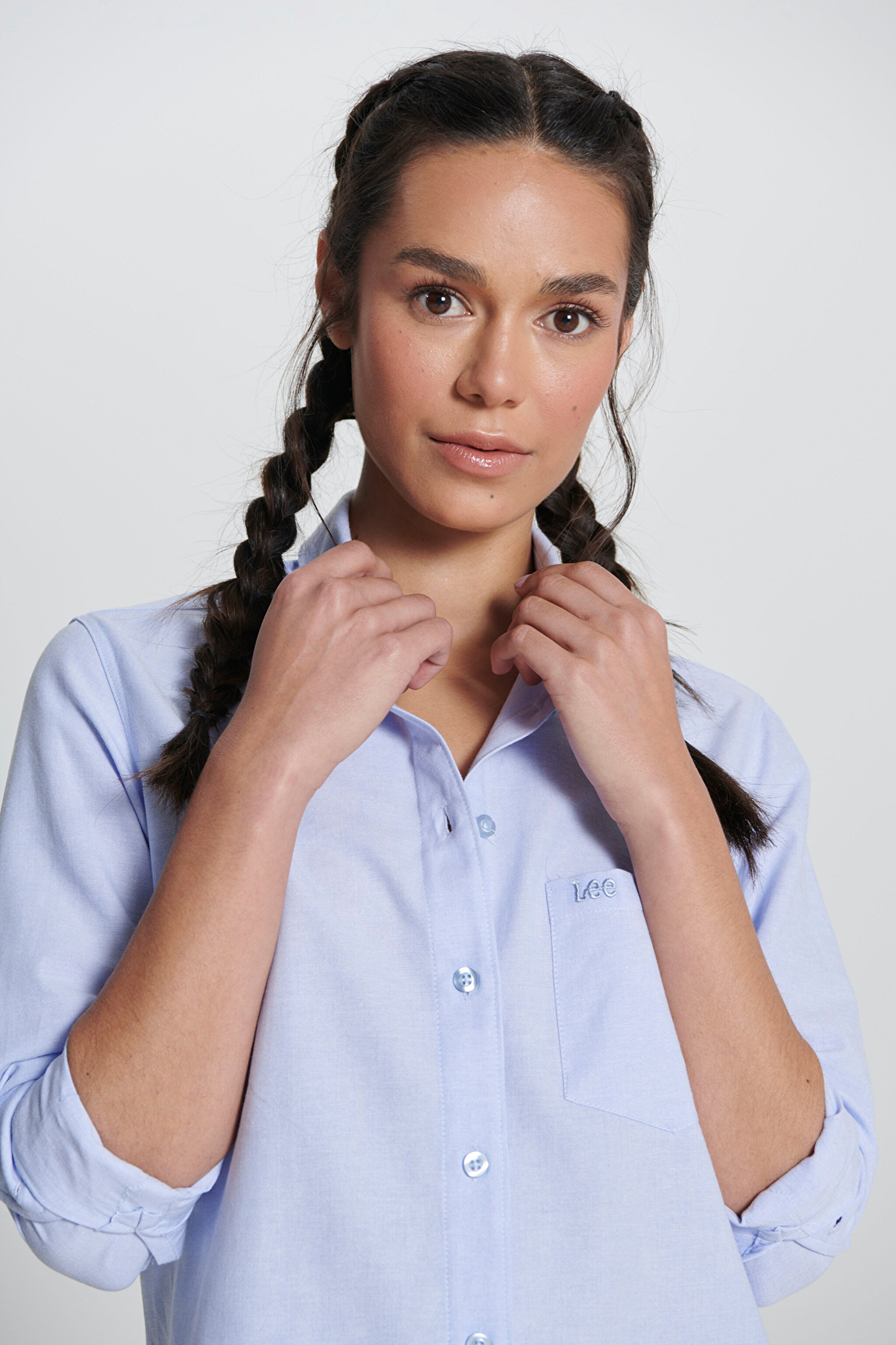 Regular Fit Normal Kesim Açık Mavi Gömlek - Light Blue-L241692404 (görsel 4)