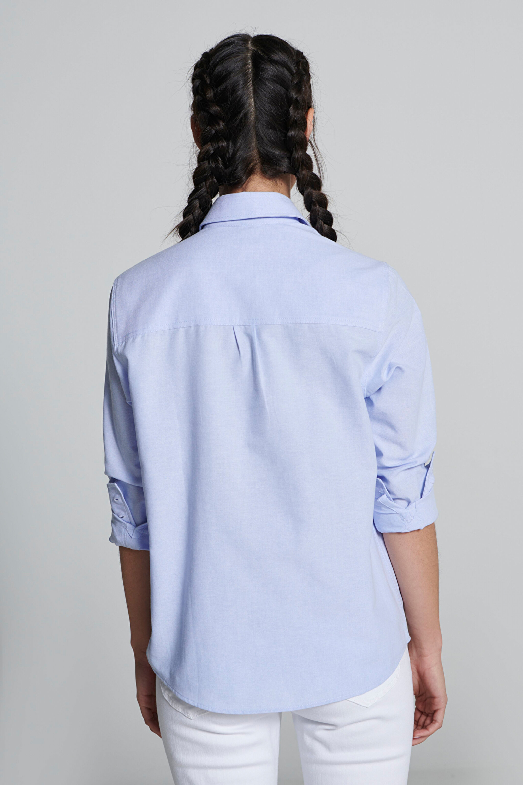 Regular Fit Normal Kesim Açık Mavi Gömlek - Light Blue-L241692404 (görsel 6)
