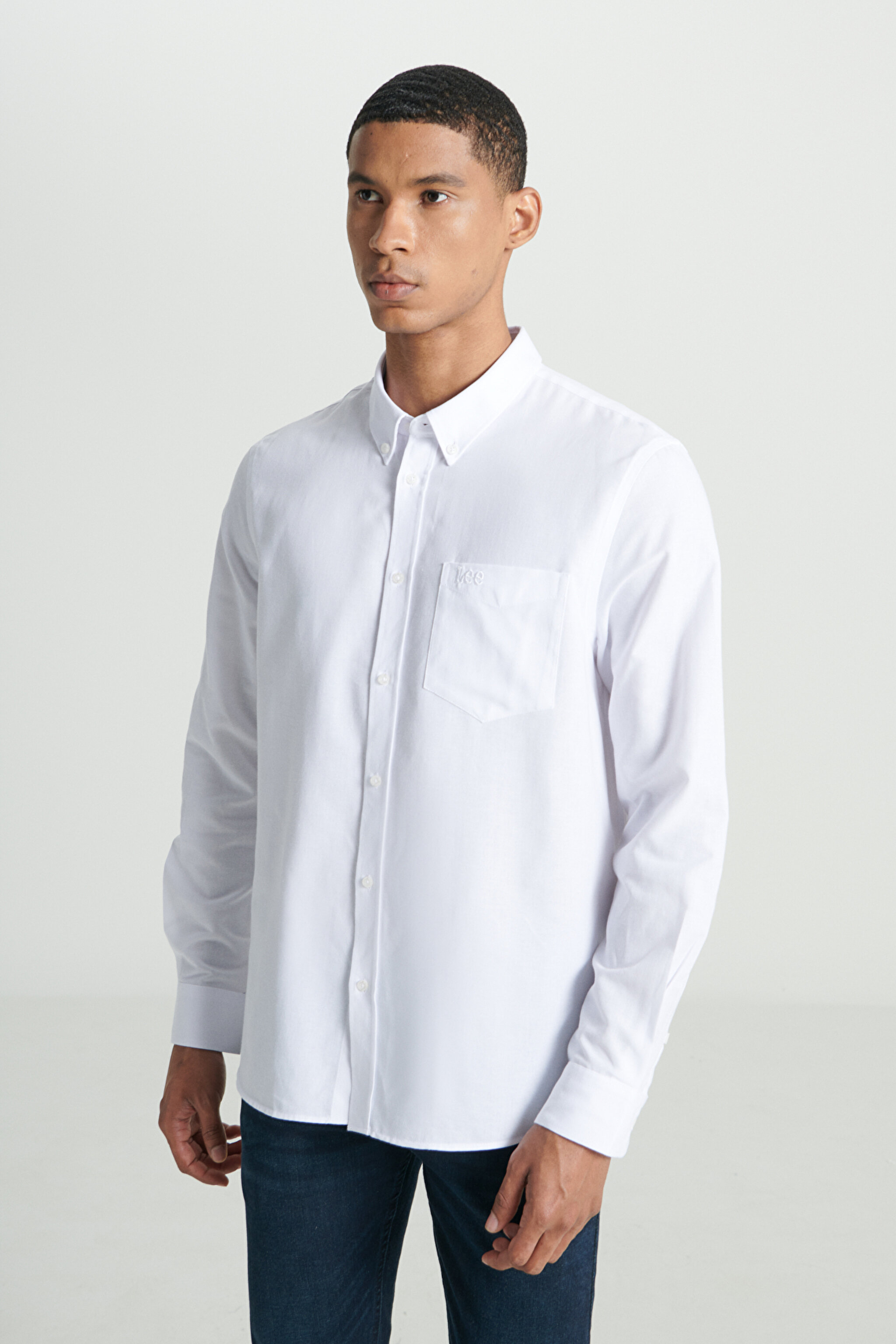 Regular Fit Normal Kesim Beyaz Gömlek - White-L241693100 (görsel 2)