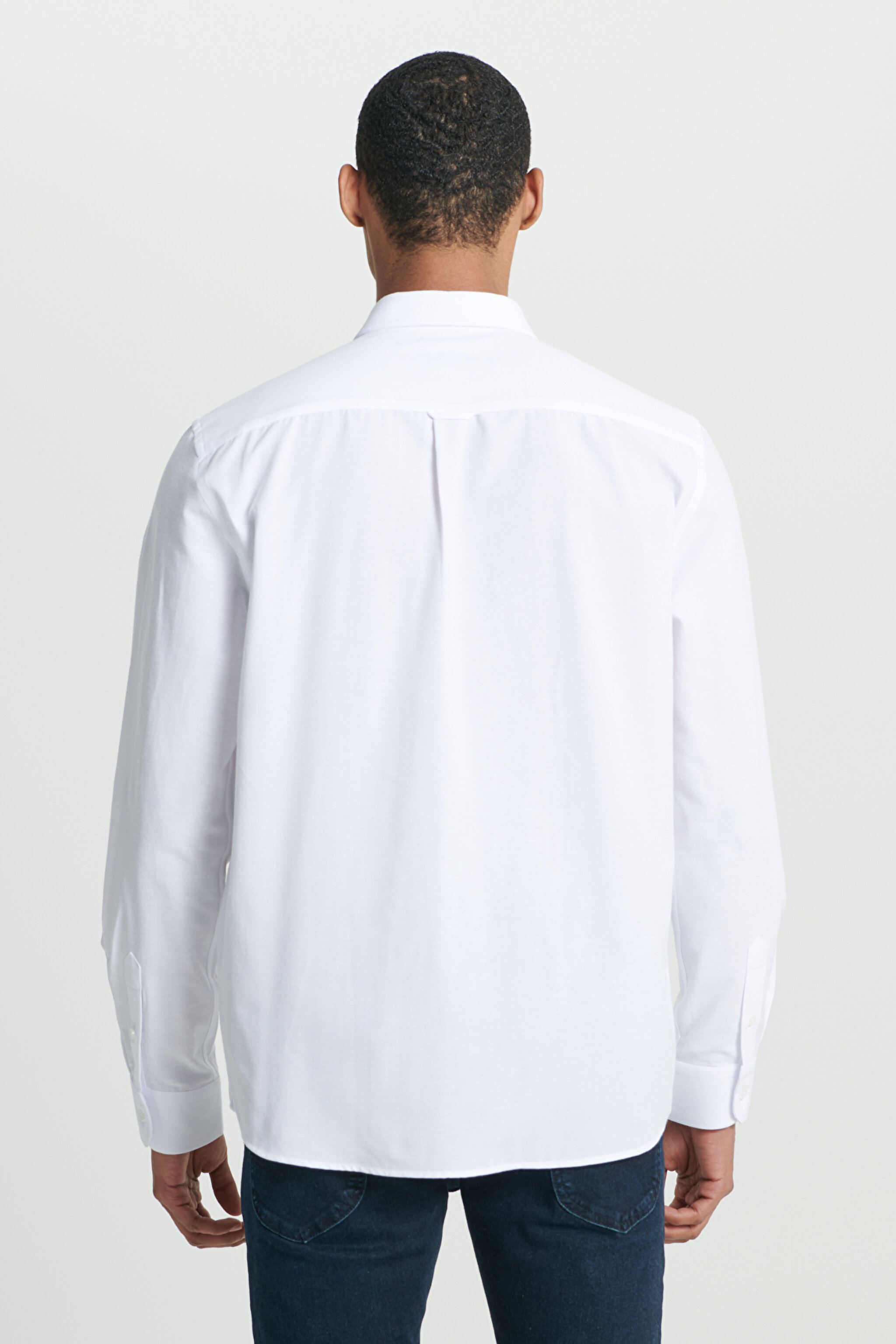 Regular Fit Normal Kesim Beyaz Gömlek - White-L241693100 (görsel 6)