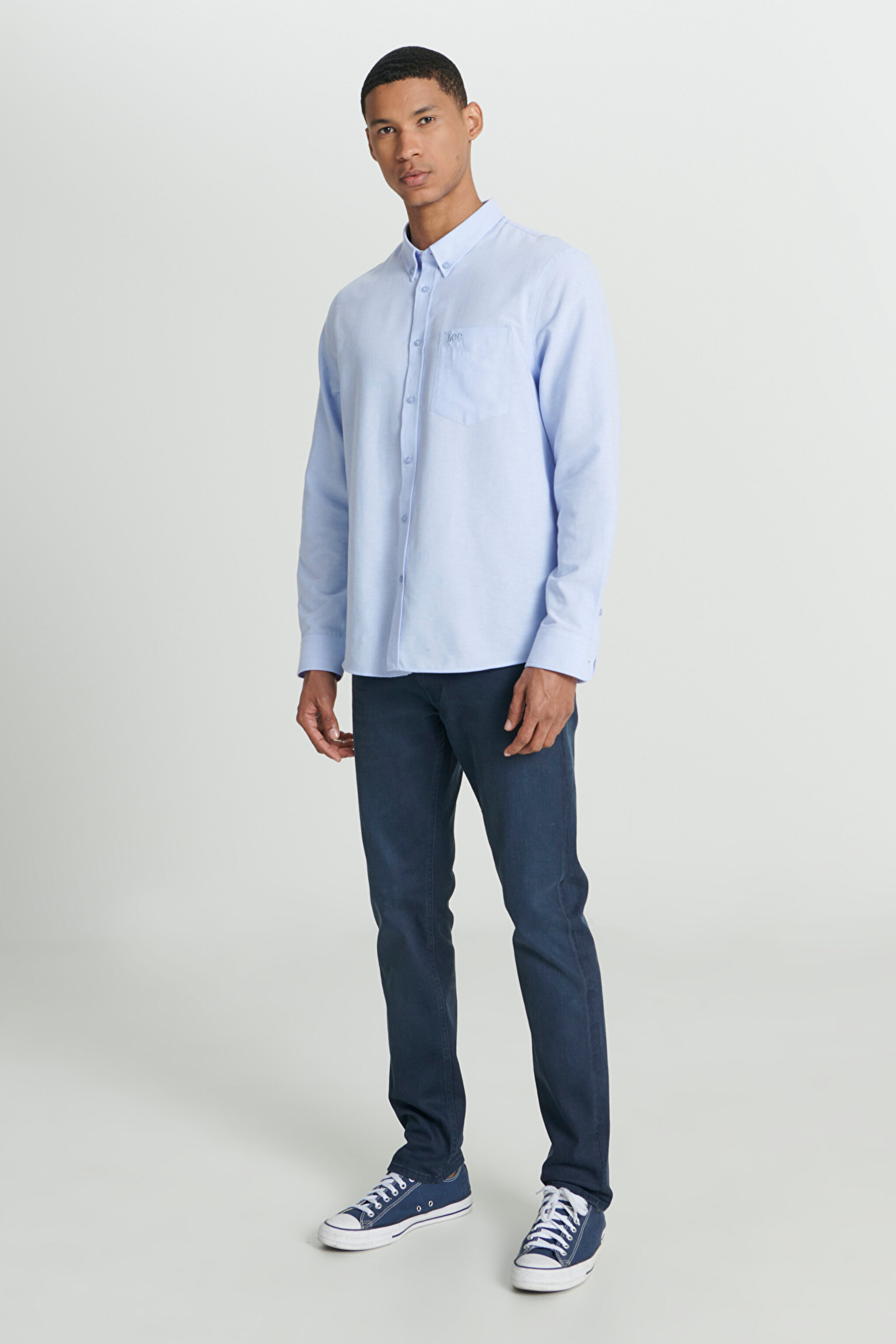 Regular Fit Normal Kesim Açık Mavi Gömlek - Light Blue-L241693404 (görsel 4)