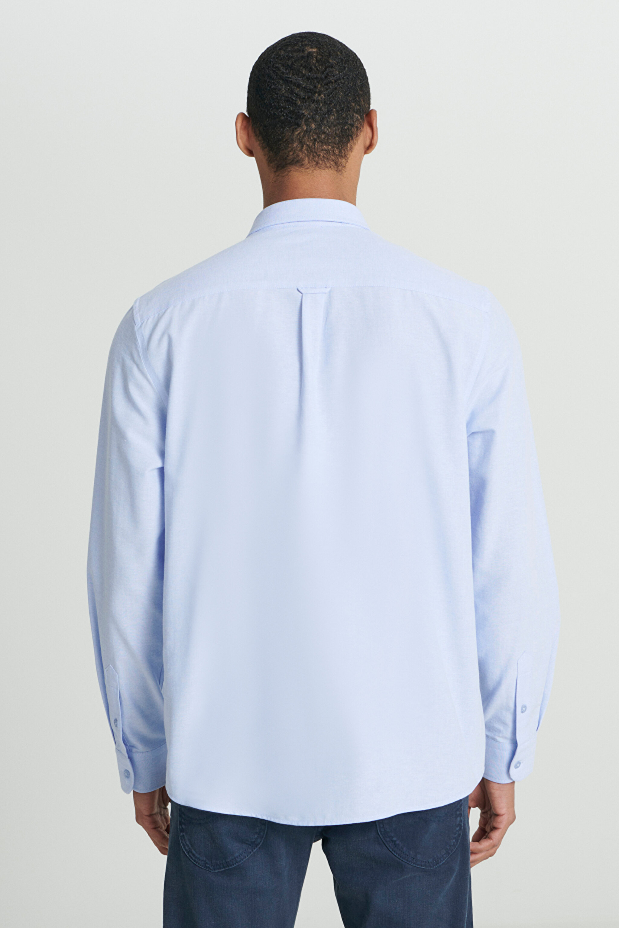 Regular Fit Normal Kesim Açık Mavi Gömlek - Light Blue-L241693404 (görsel 7)