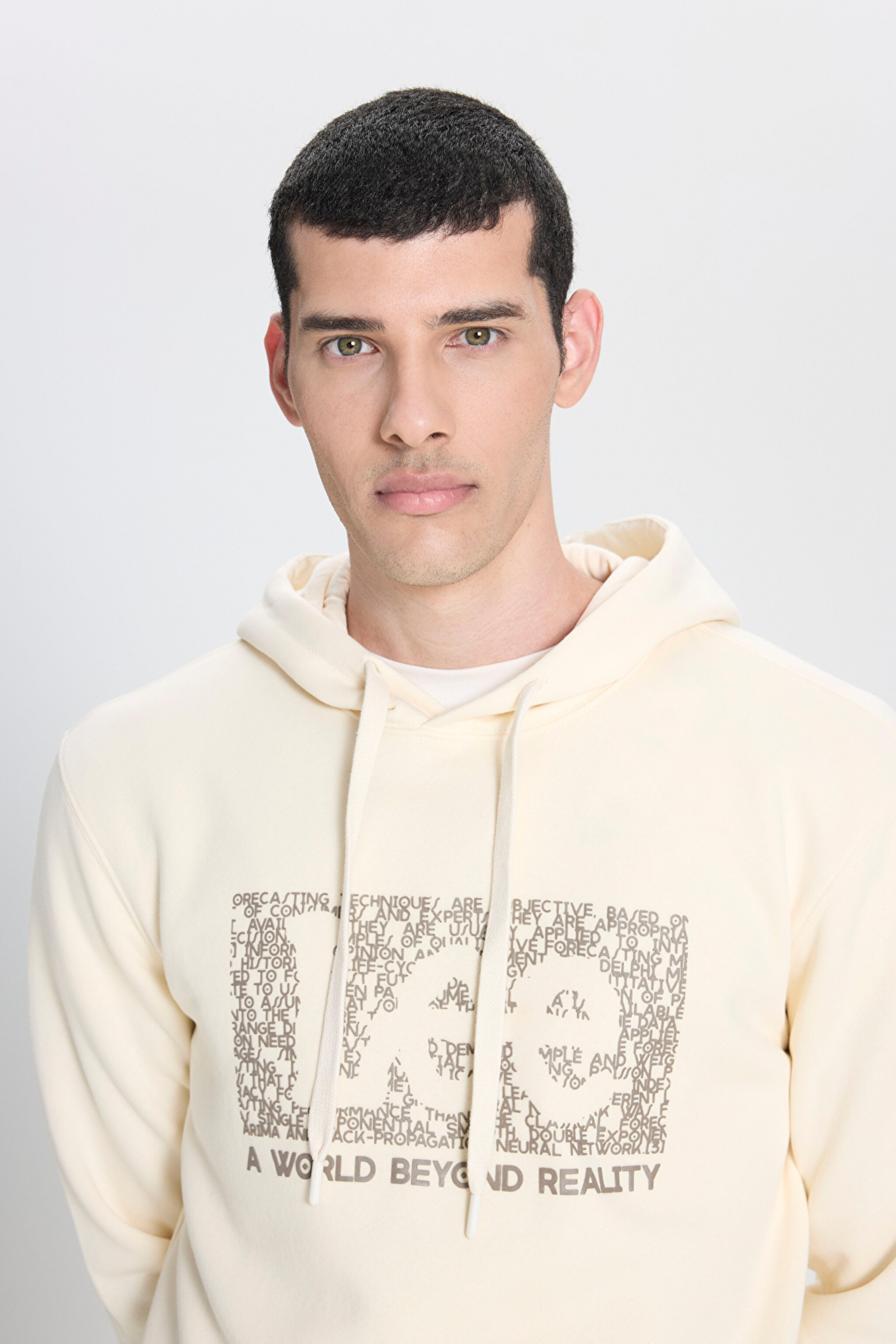 Regular Fit Normal Kesim Kapüşonlu Ekru Sweatshirt - Ecru-L242168104 (görsel 4)