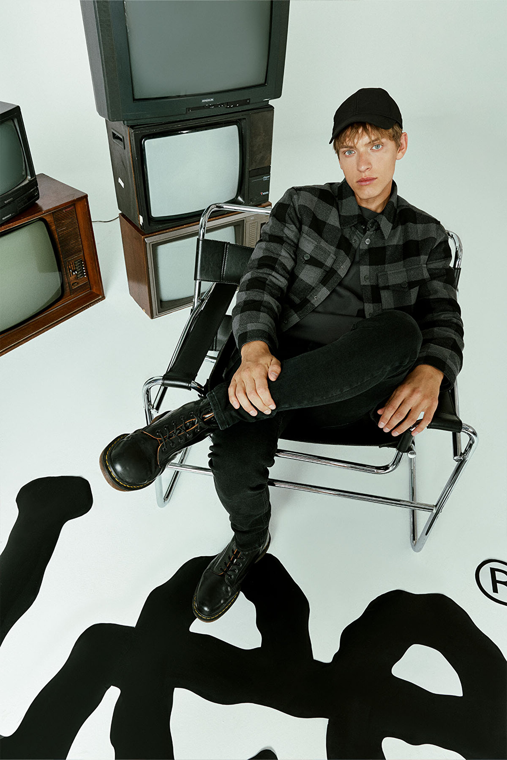 Relaxed Fit Geniş Kesim Çok Renkli Gömlek Ceket