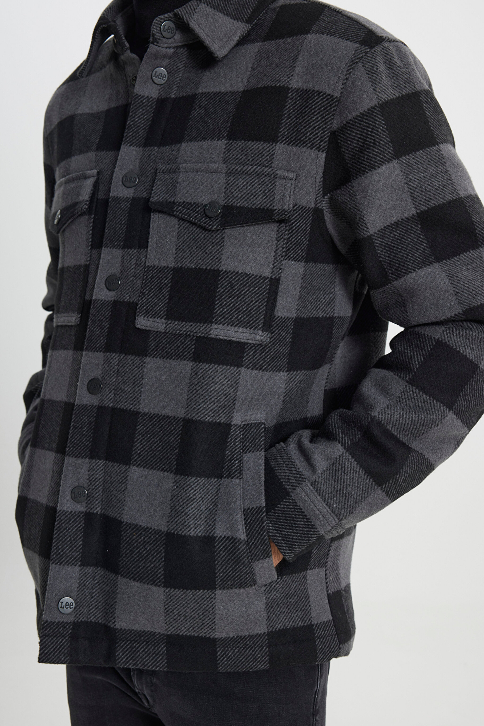 Relaxed Fit Geniş Kesim Çok Renkli Gömlek Ceket - Multi-L242223900 (görsel 5)